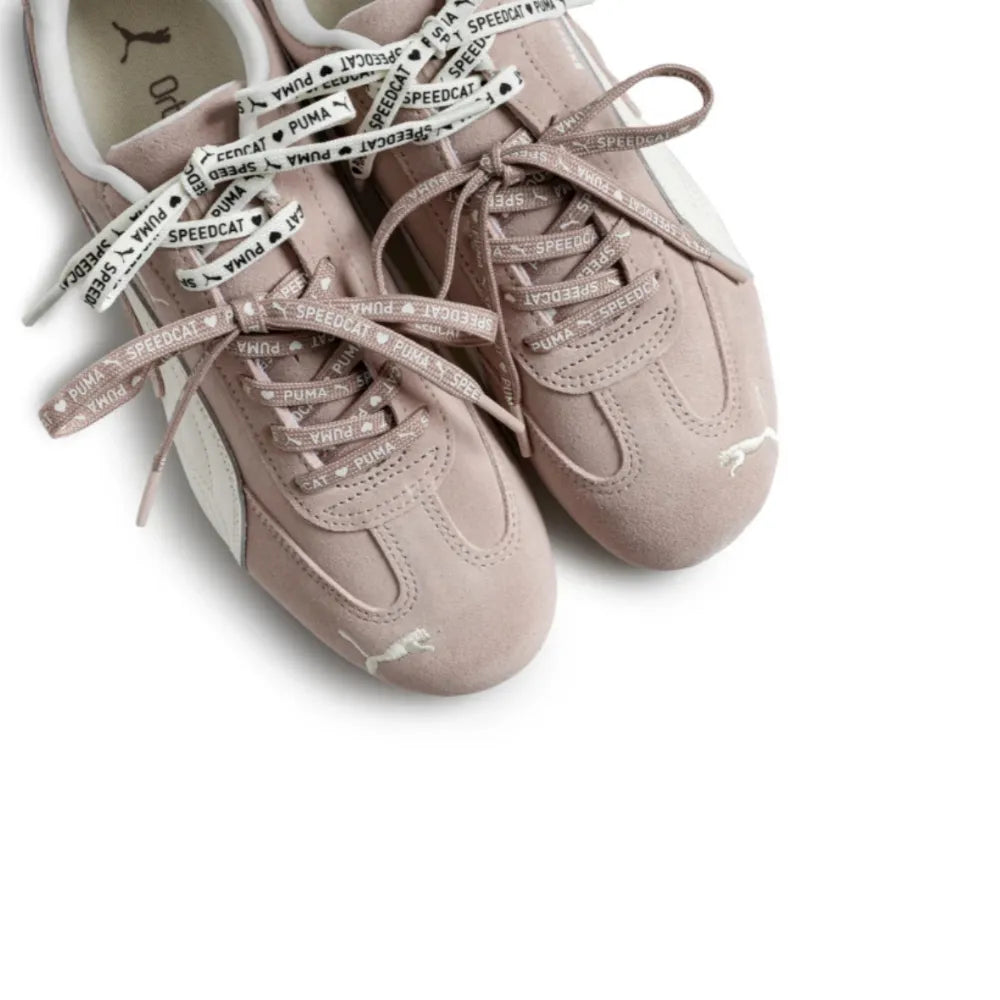 Top view of PUMA Speedcat Duo Lace in Rose Latte Warm White