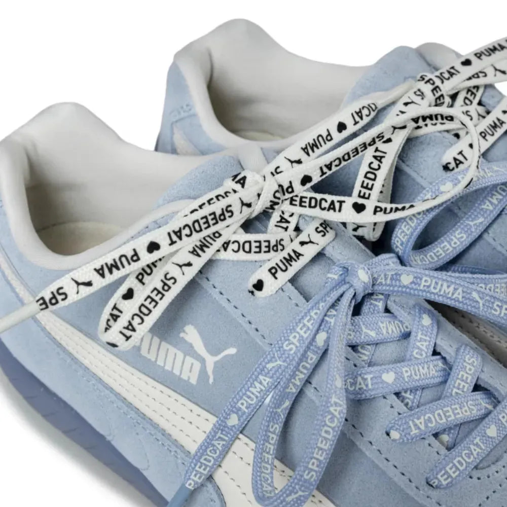 Lace detail of PUMA Speedcat Duo Lace in Snow Mountain Blue
