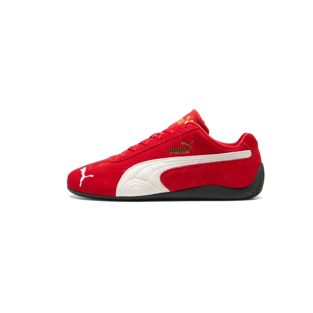PUMA Speedcat Go Shoes in Red and PUMA White opposite side profile view