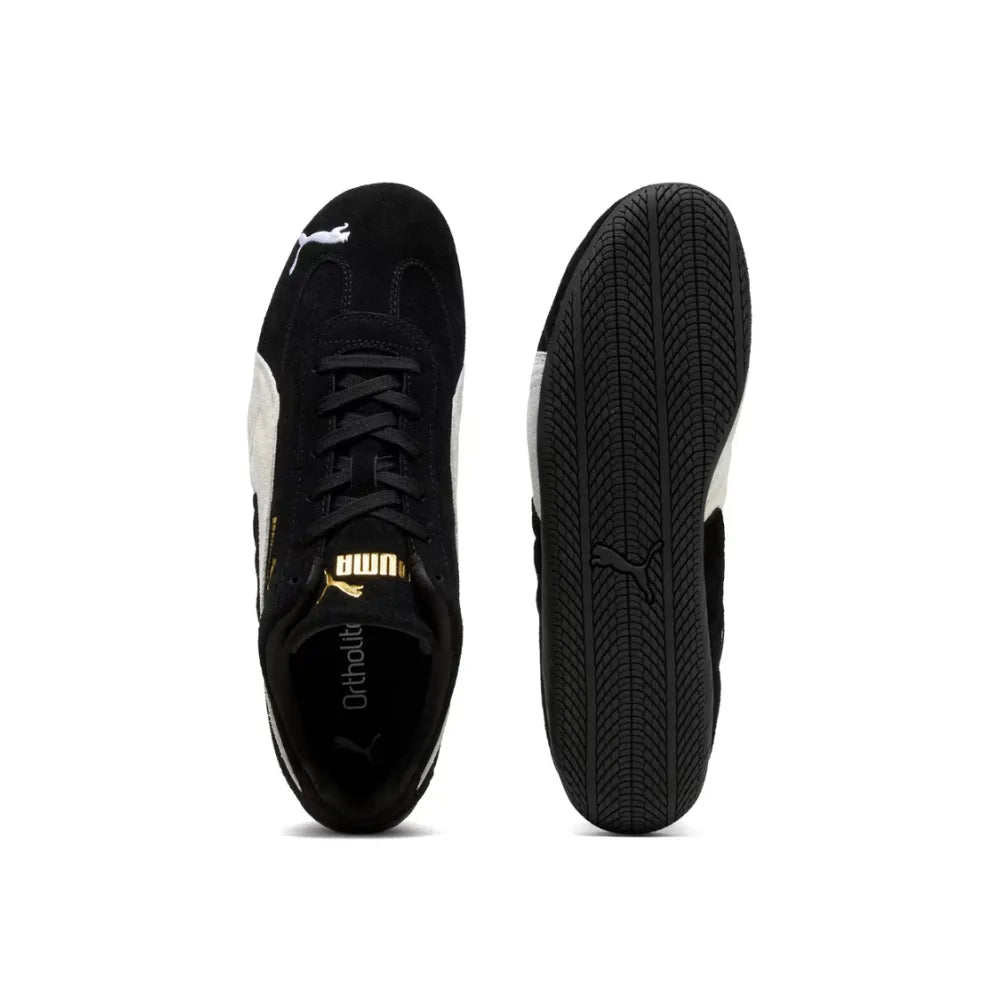 Top and outsole view of PUMA Speedcat OG Shoes Black PUMA White