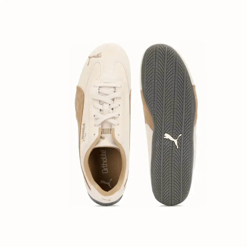 PUMA Speedcat OG Soft Taupe Gum top and sole view