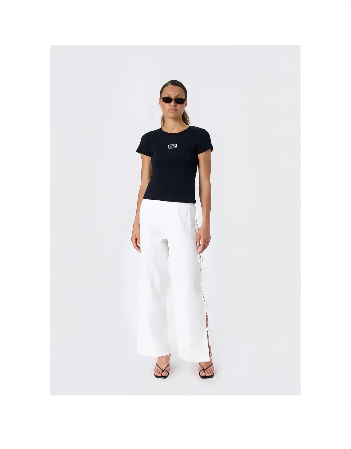 Model wearing RESUME MollyRS Pant White