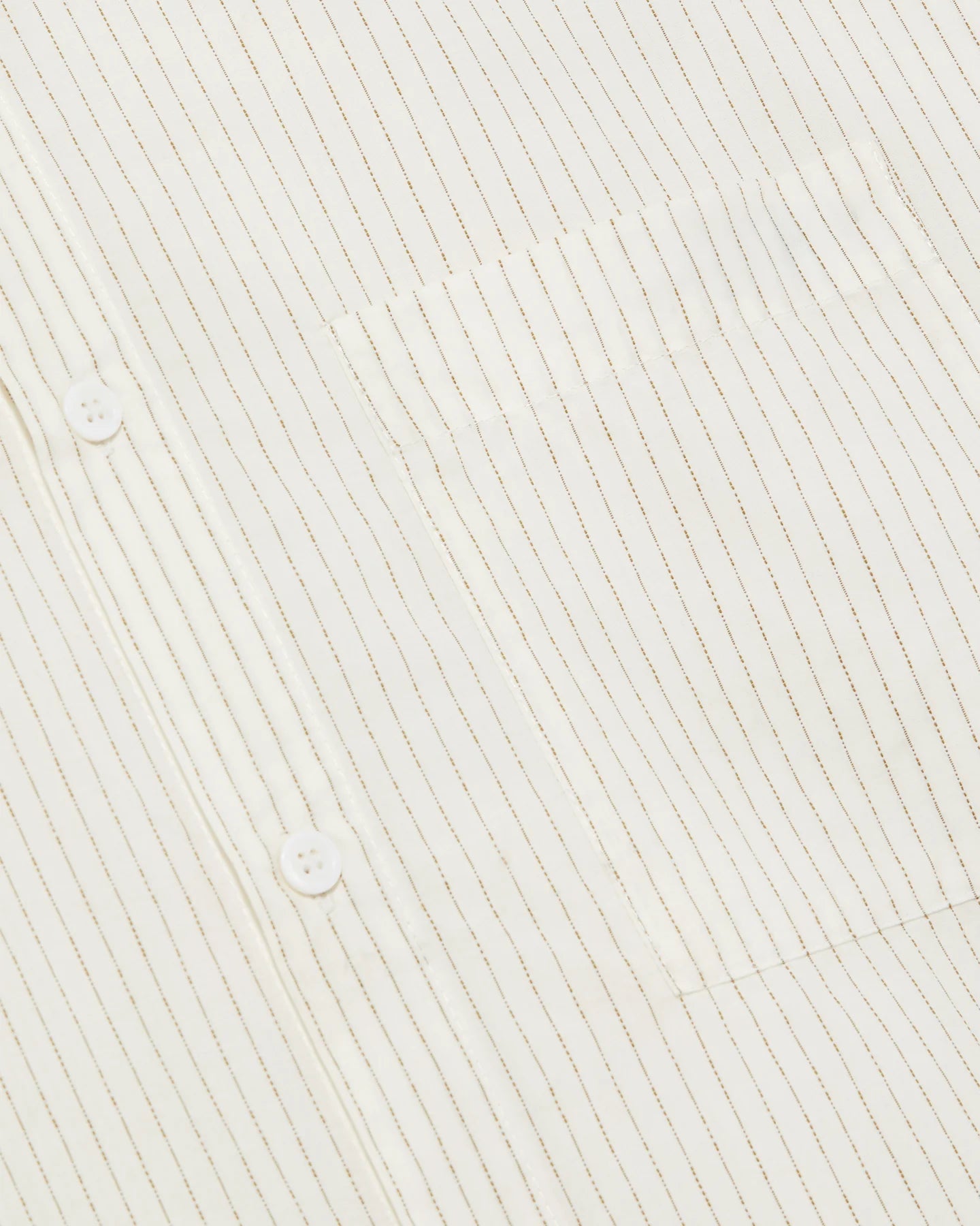 Fabric detail of RONNING Everyday Shirt in Cream Stripe