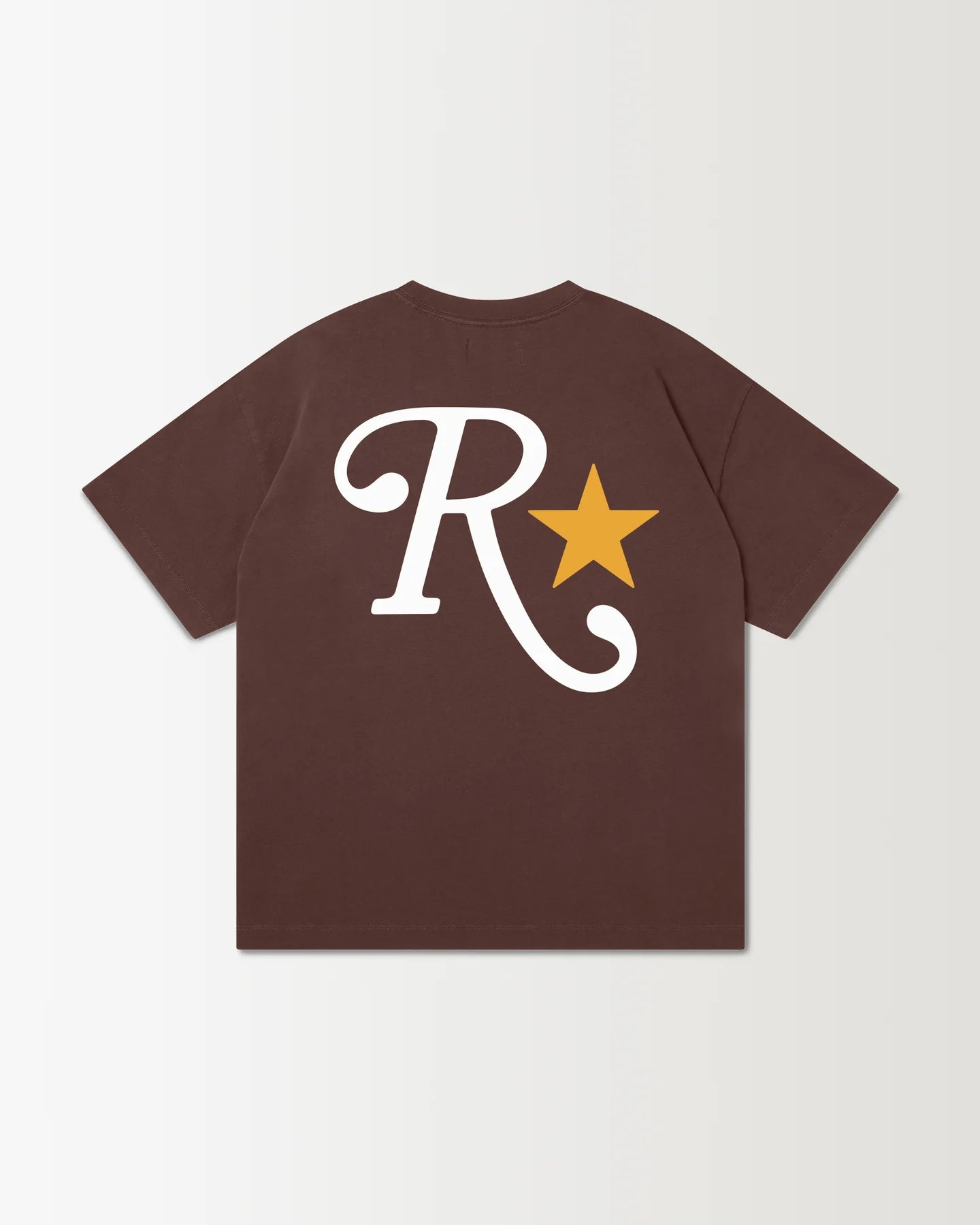 RONNING Star Tee in Mocha Brown with back graphic