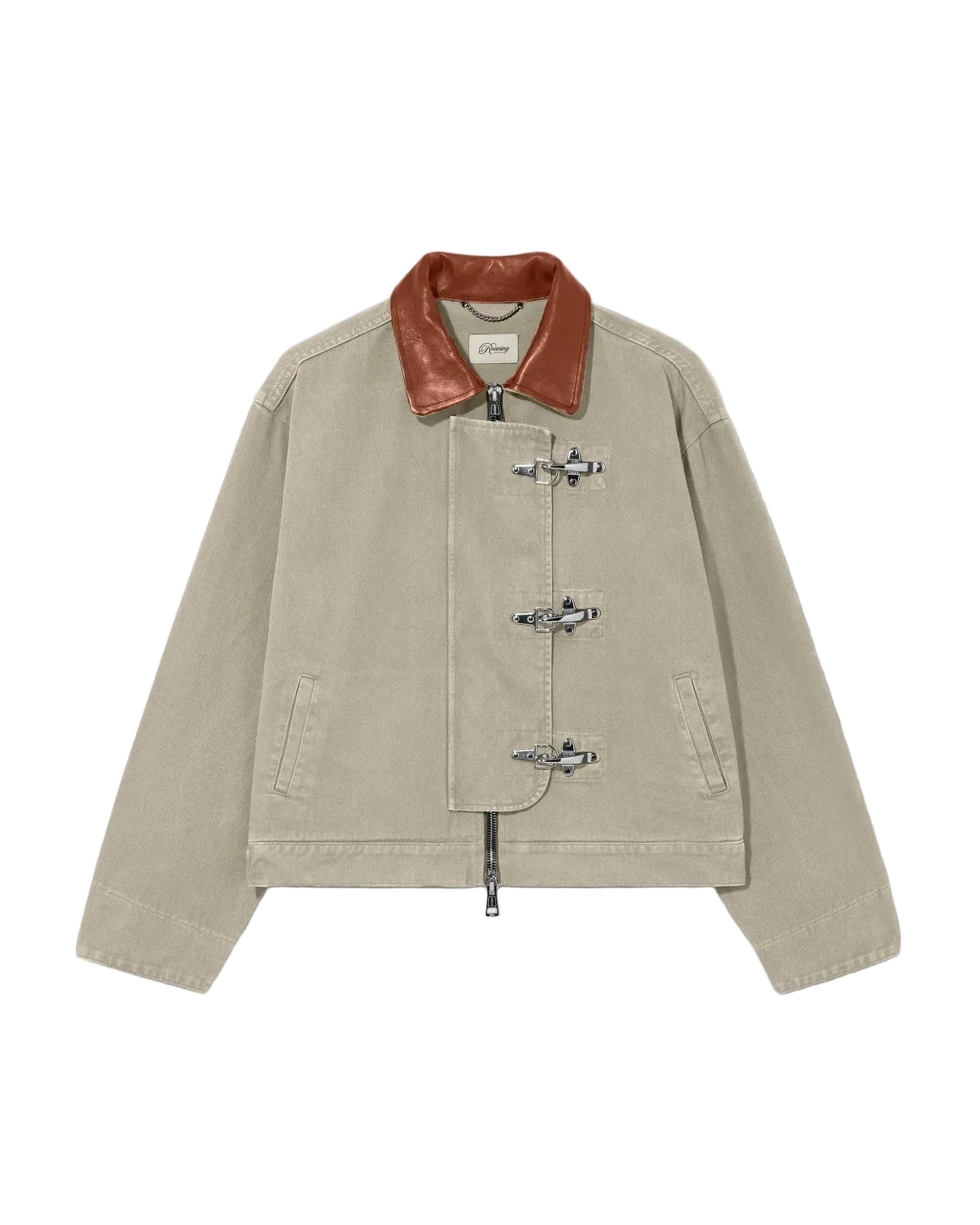 RONNING Utility Fireman Jacket in Washed Sand front view