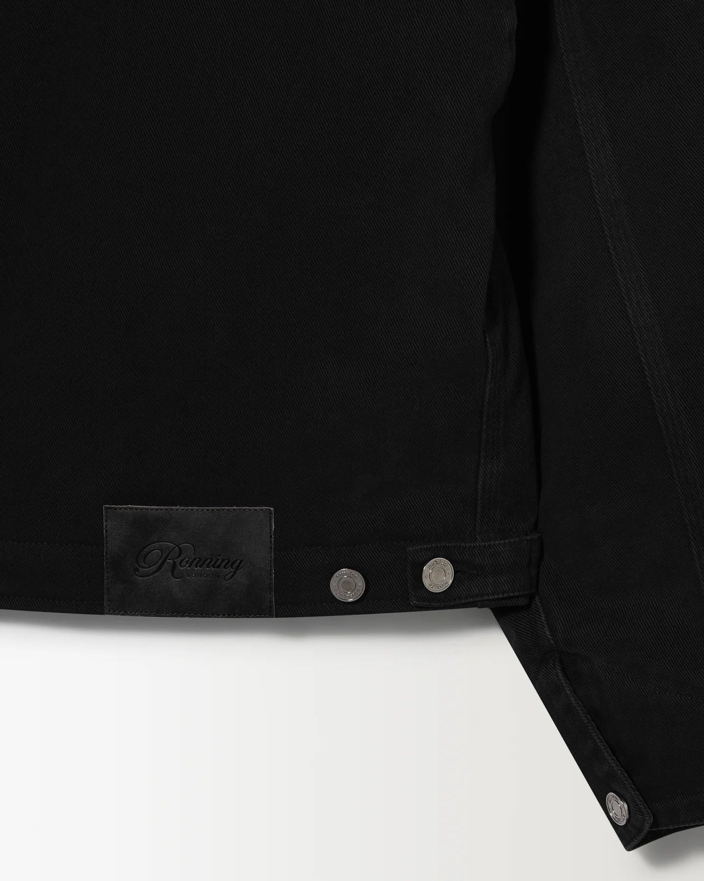 Hem detail of RONNING Work Jacket in Black