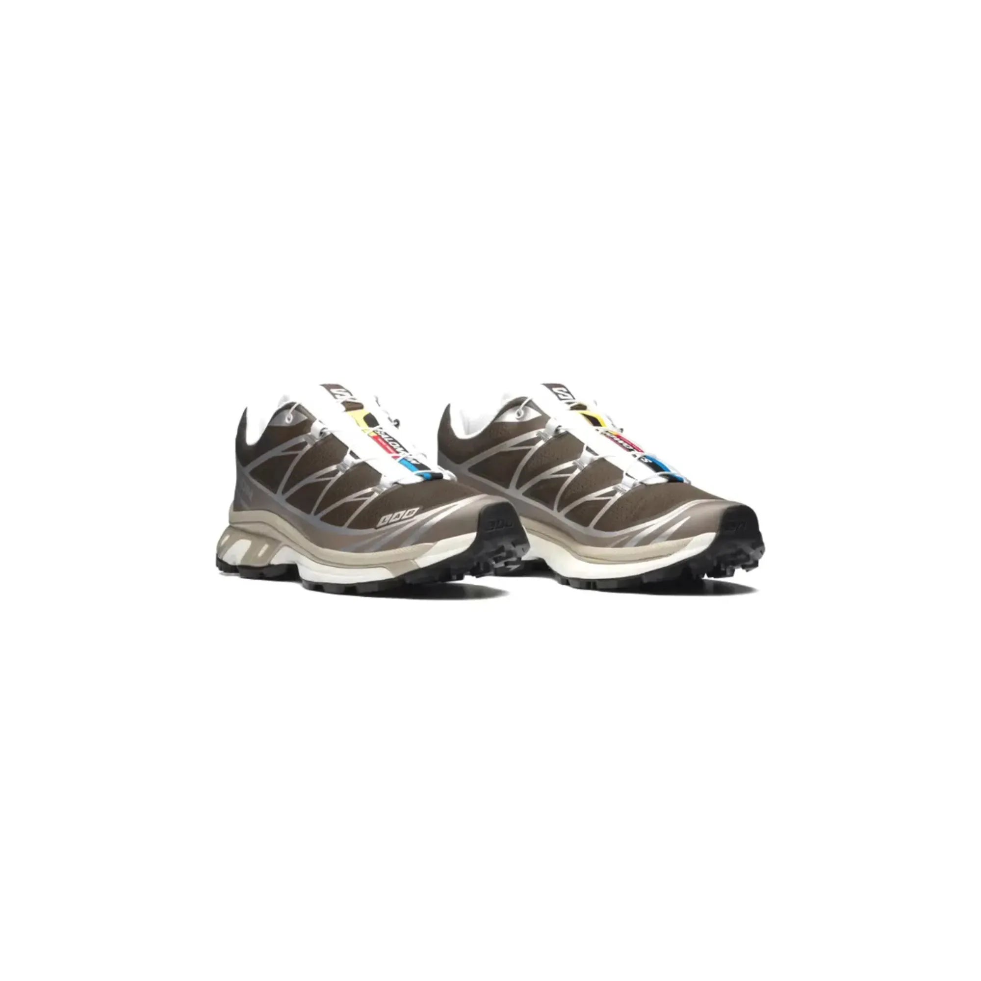 Salomon XT-6 Earth Brown Walnut Ftw Silver side angle running shoes