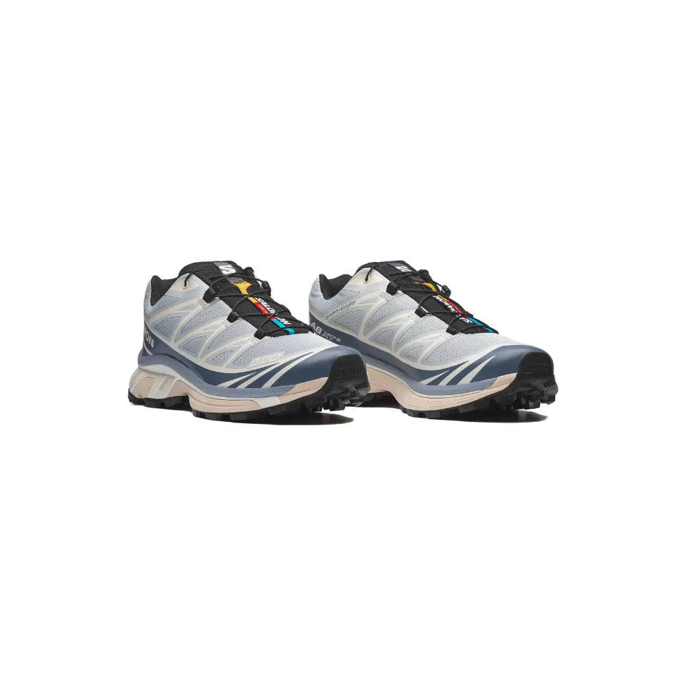 Side view of Salomon XT-6 Pearl Blue Grisaille Vanilla Ice shoes