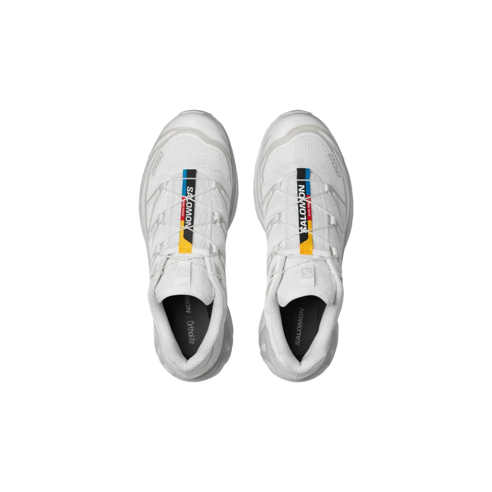 Top view of Salomon XT-6 White White Lunar Rock