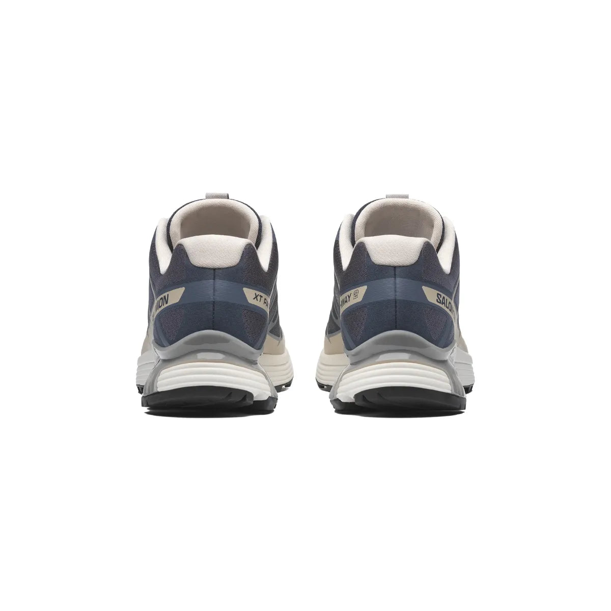 Back view of Salomon XT-PATHWAY 2 Grisaille Ftw Silver Rainy Day shoes