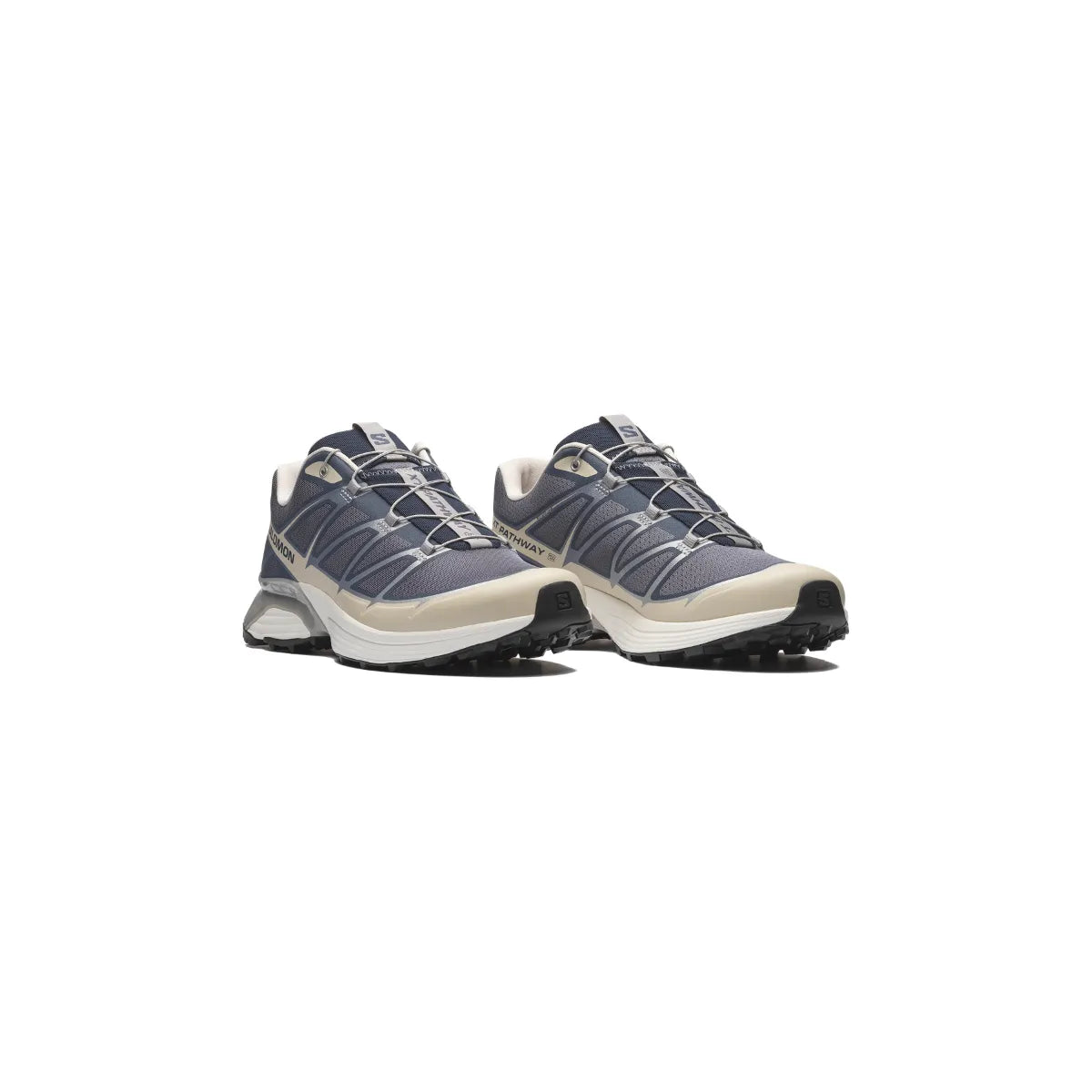 Side view of Salomon XT-PATHWAY 2 Grisaille Ftw Silver Rainy Day shoes