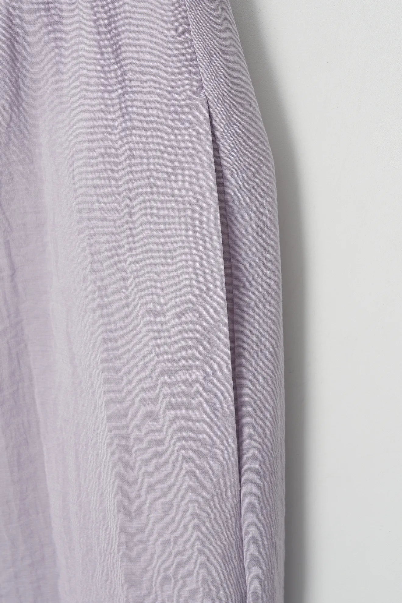 Sheer texture detail of Sheer Lining Pants in Purple