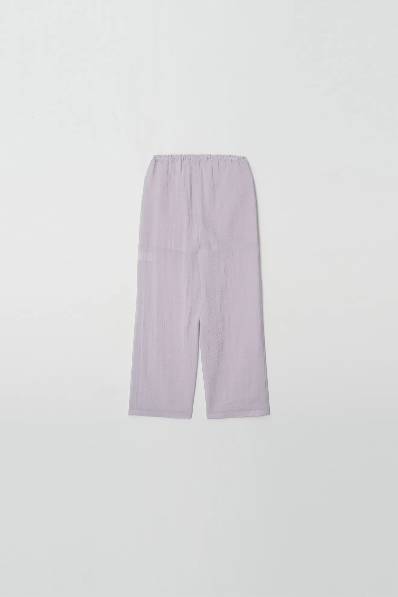 Flat view of Sheer Lining Pants in Purple
