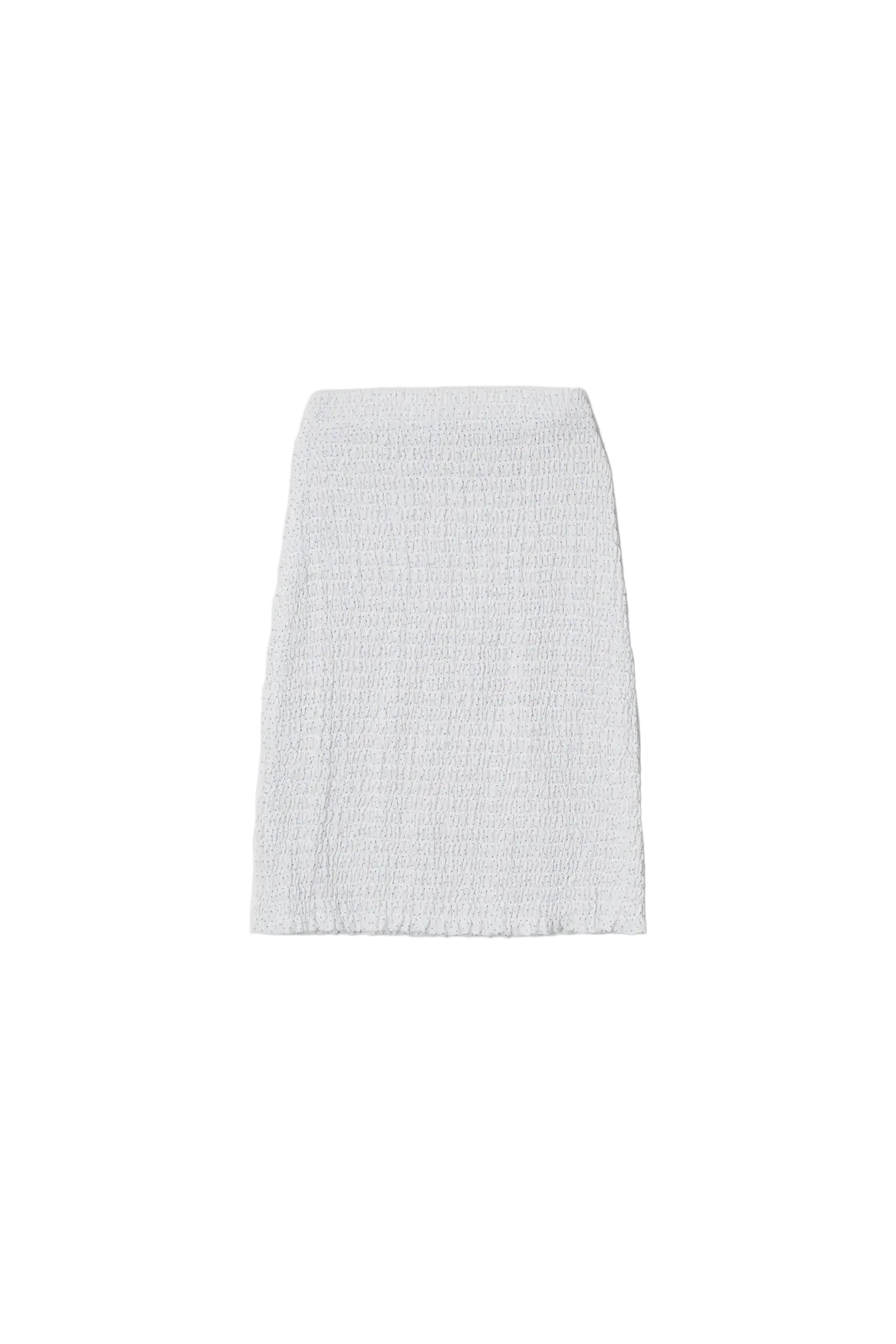 Smocked Banding Skirt in White