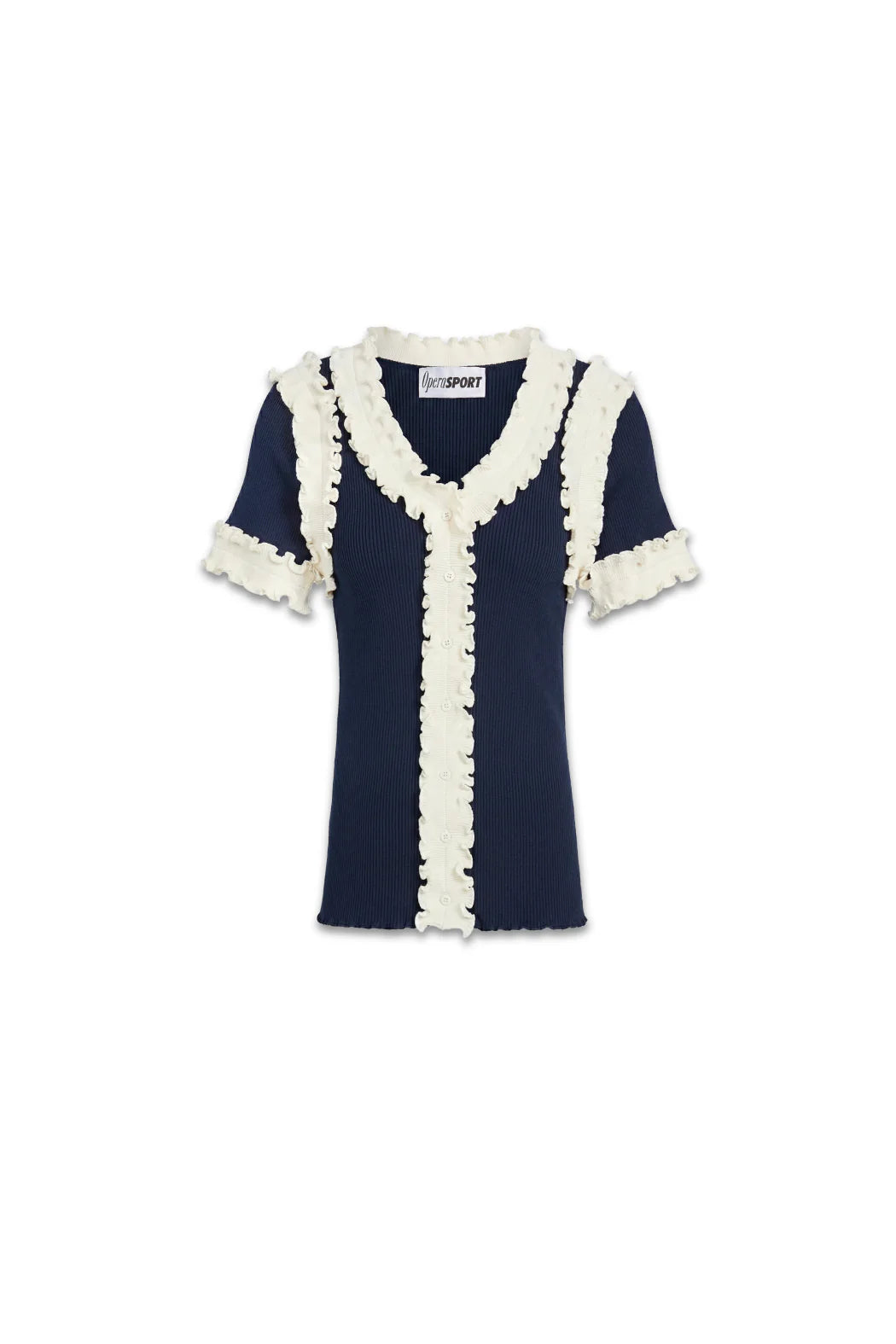 Sophie Seamless Top in Navy front view