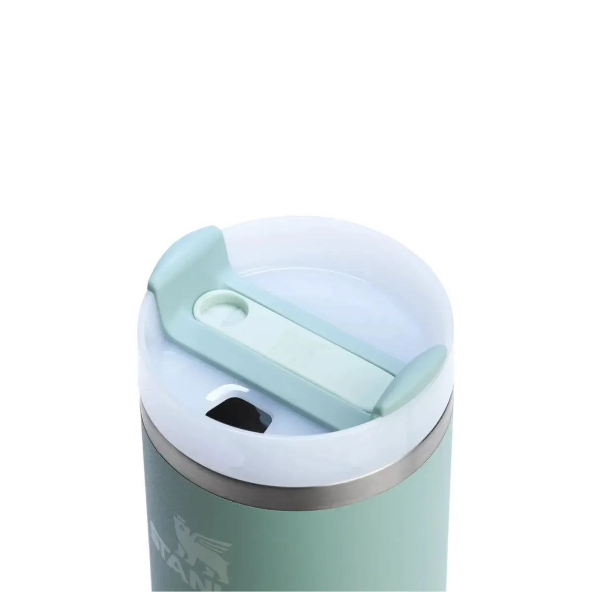 FlowState lid detail of Stanley Adventure Quencher H2.0 FlowState Tumbler 20 Oz Seafoam