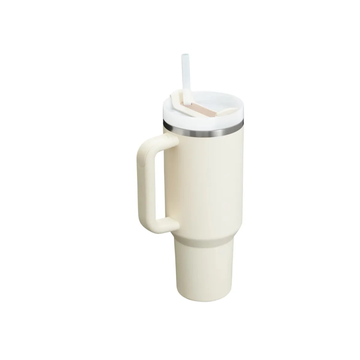 Angled view of Stanley Adventure Quencher Tumbler 40 Oz Cream
