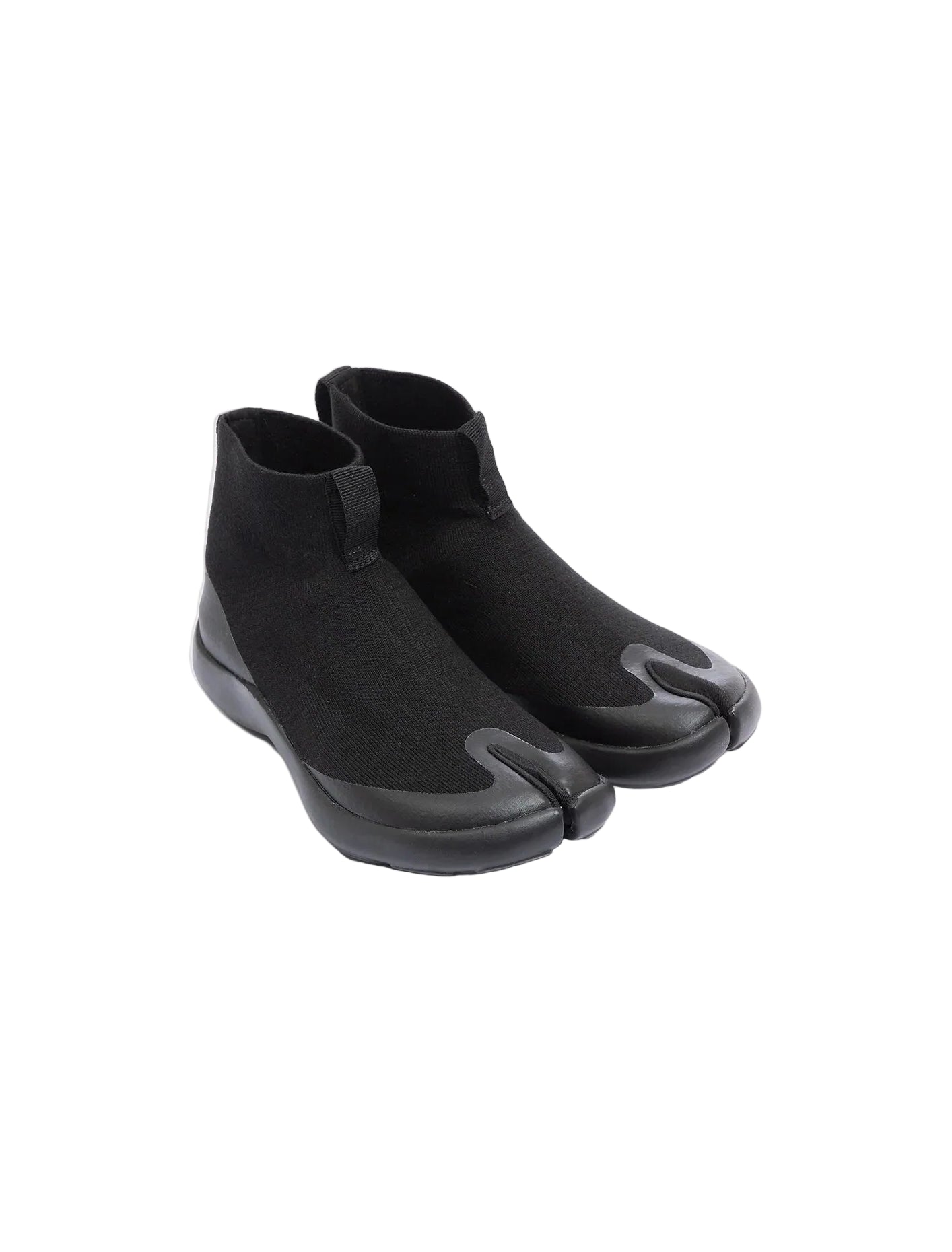 Tabi Hightop Black by Tabi pair angled view minimalist footwear