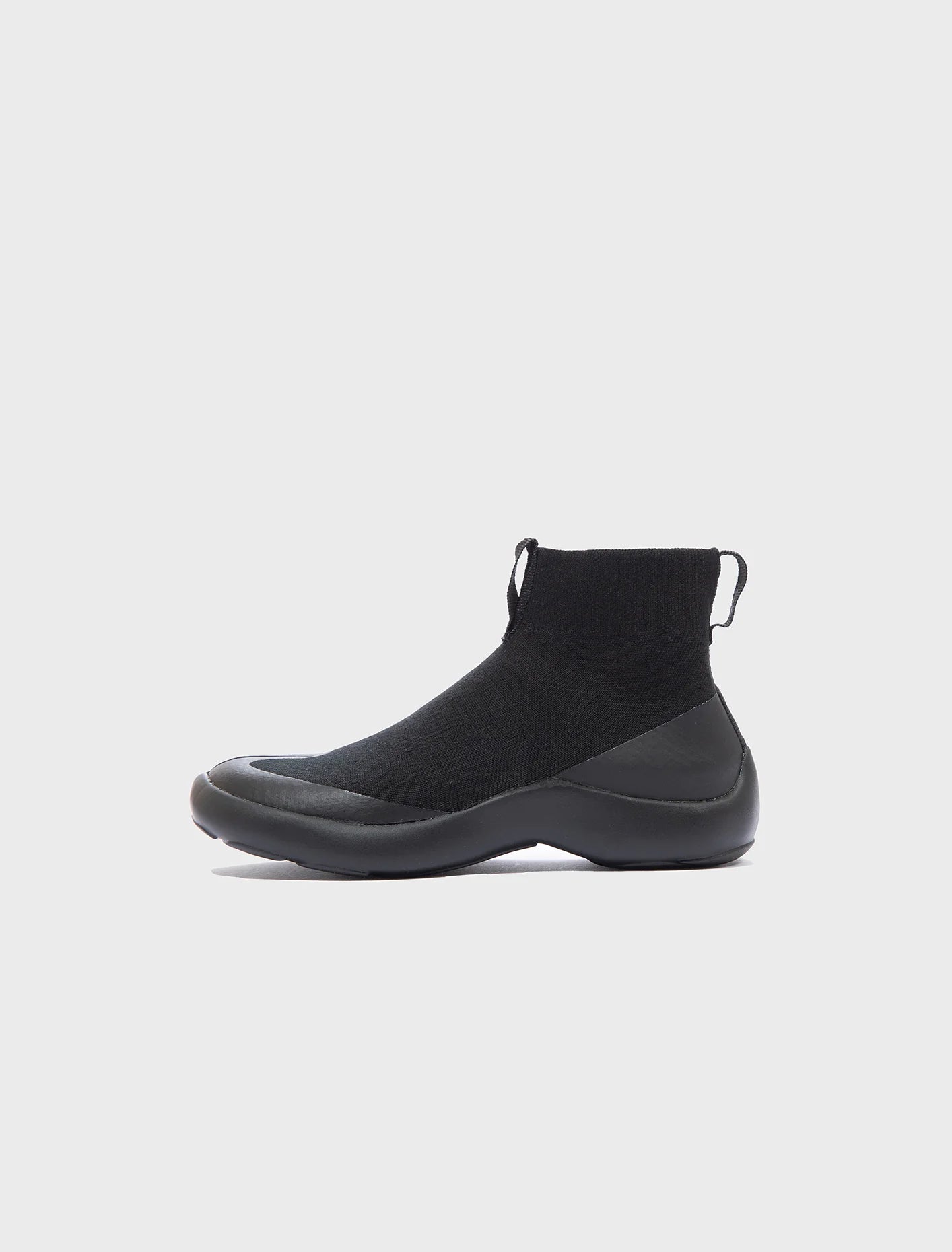 Tabi Hightop Black by Tabi side view high cut everyday shoe