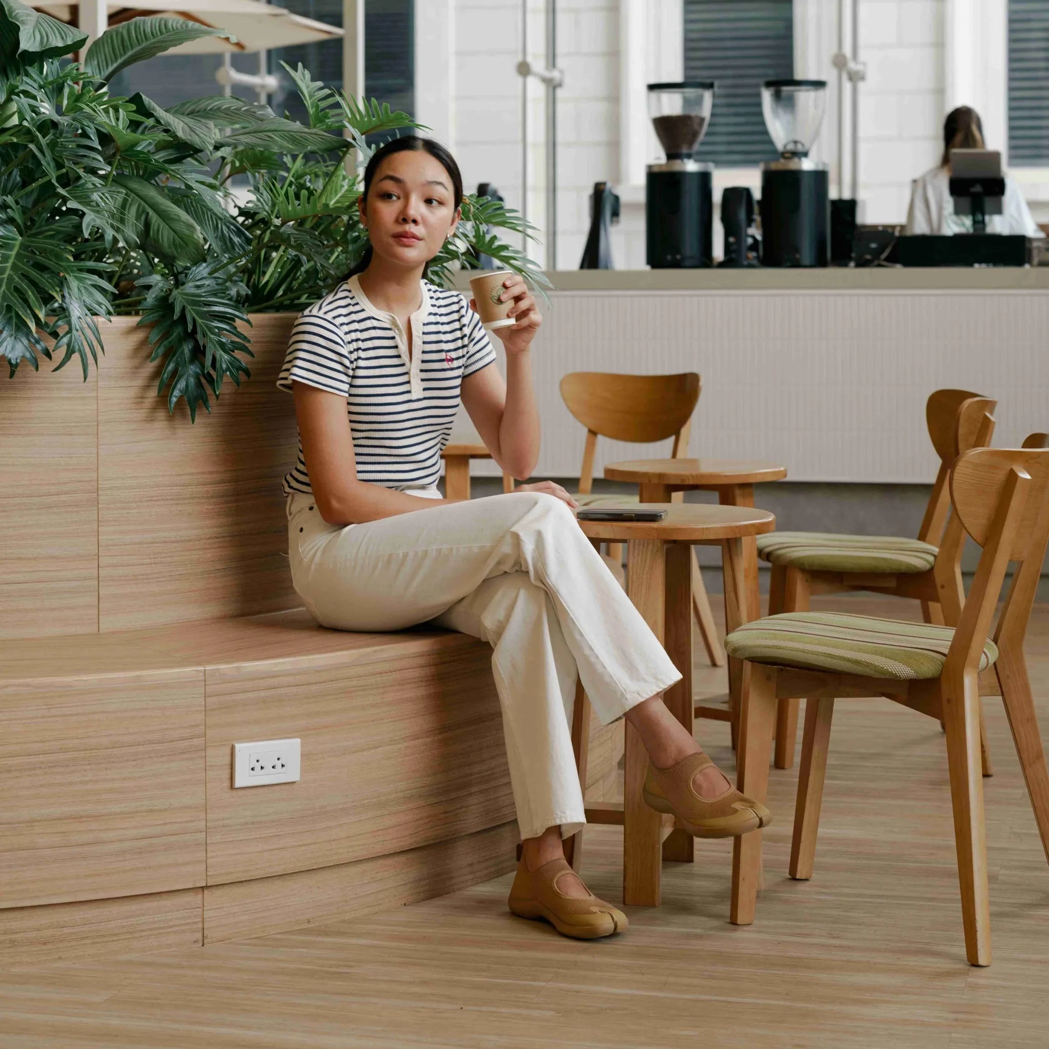 Tabi Sandal Brown by Tabi indoor lifestyle minimalist everyday look