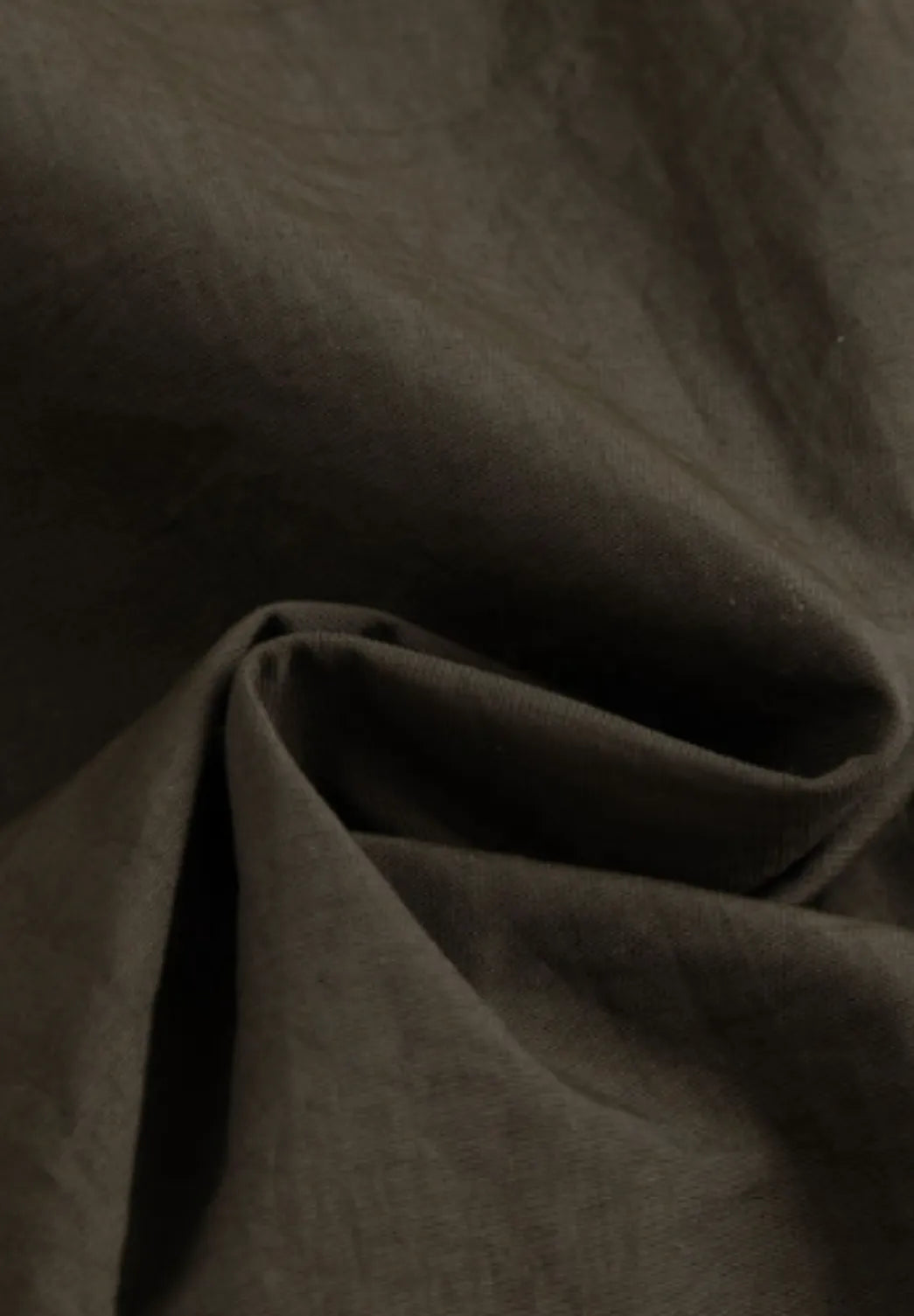 Fabric detail of Taottao 4-String Nylon Casual Pants in Dark Brown