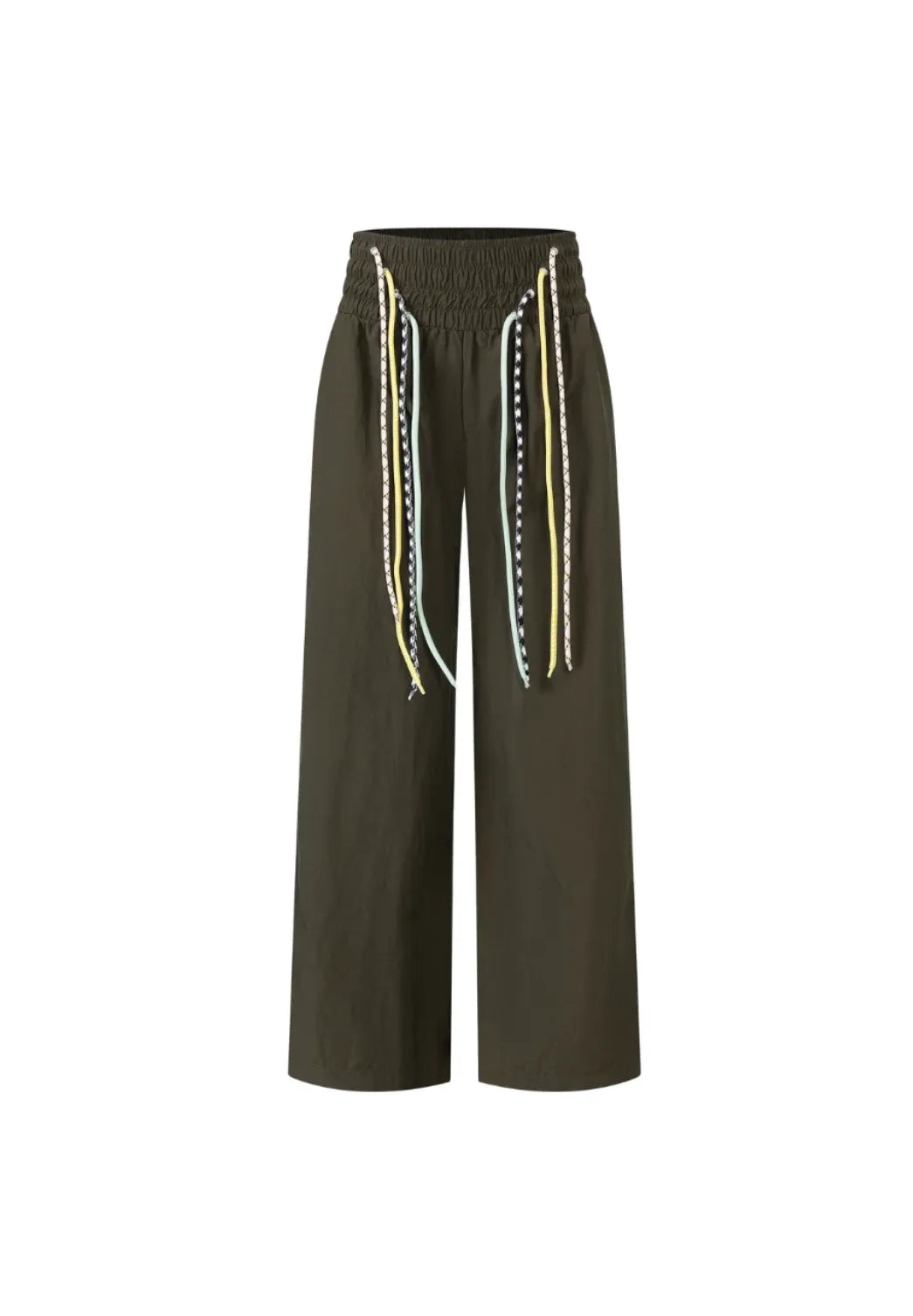 Taottao 4-String Nylon Casual Pants in Dark Brown
