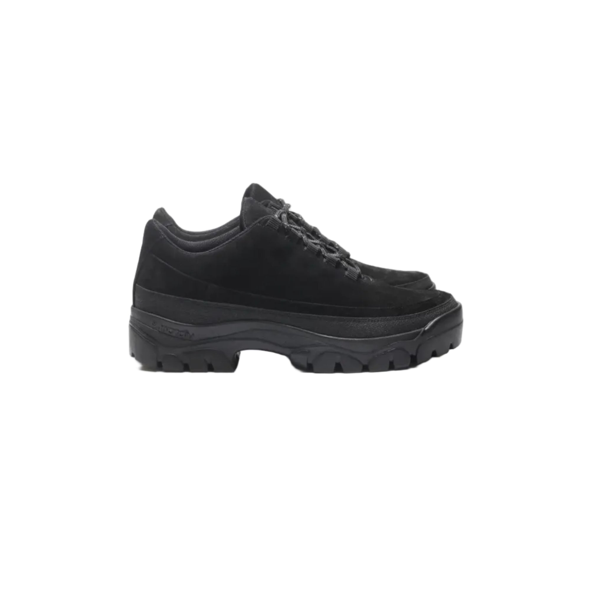 Tarvas Easy Hiker Black Suede side view hiking shoes with Vibram outsole durable and minimal design