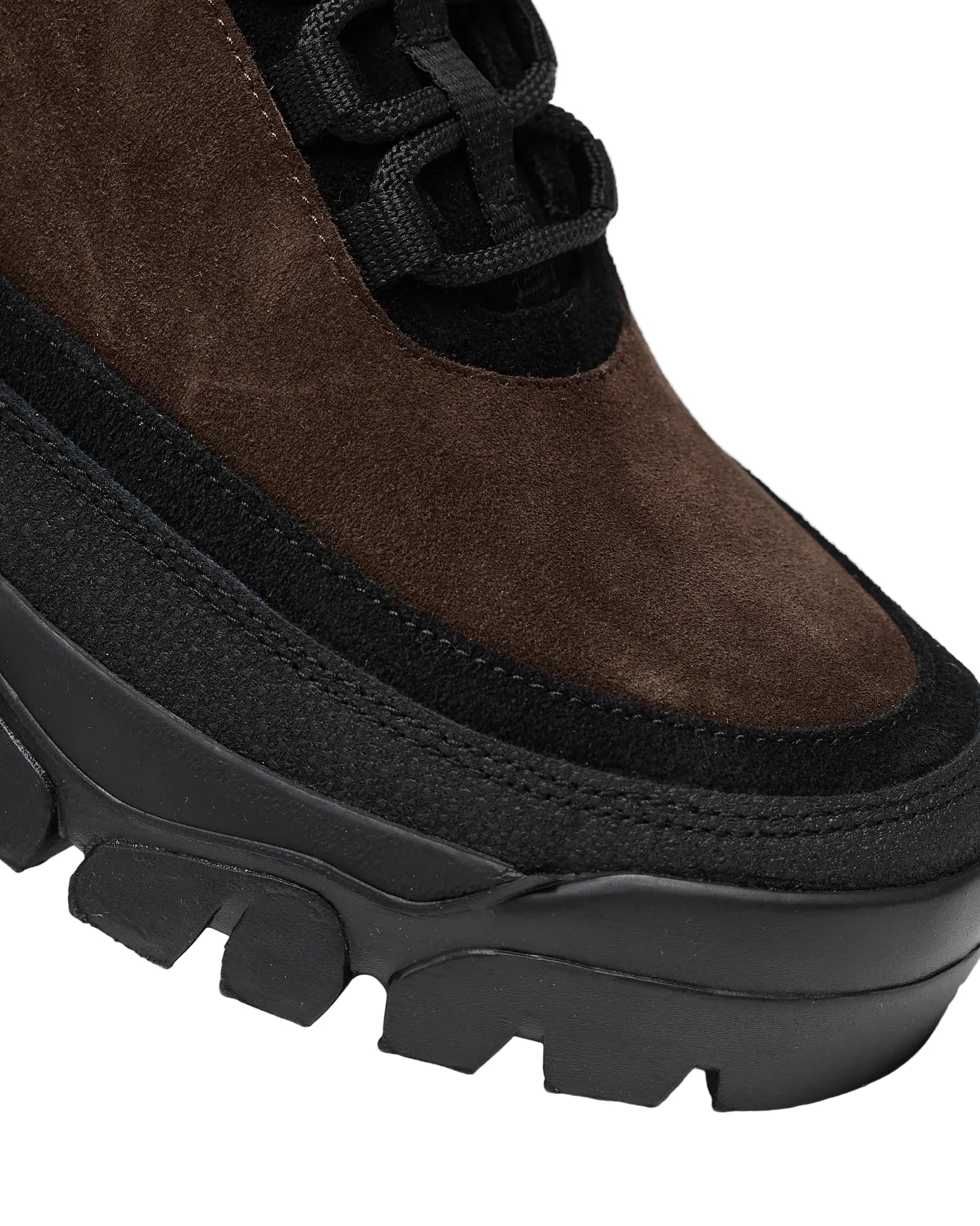Detail of Tarvas Easy Hiker in Dark Brown Suede