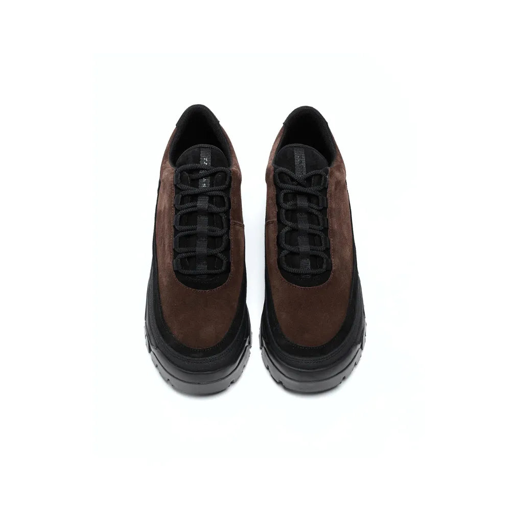 Top view of Tarvas Easy Hiker in Dark Brown Suede