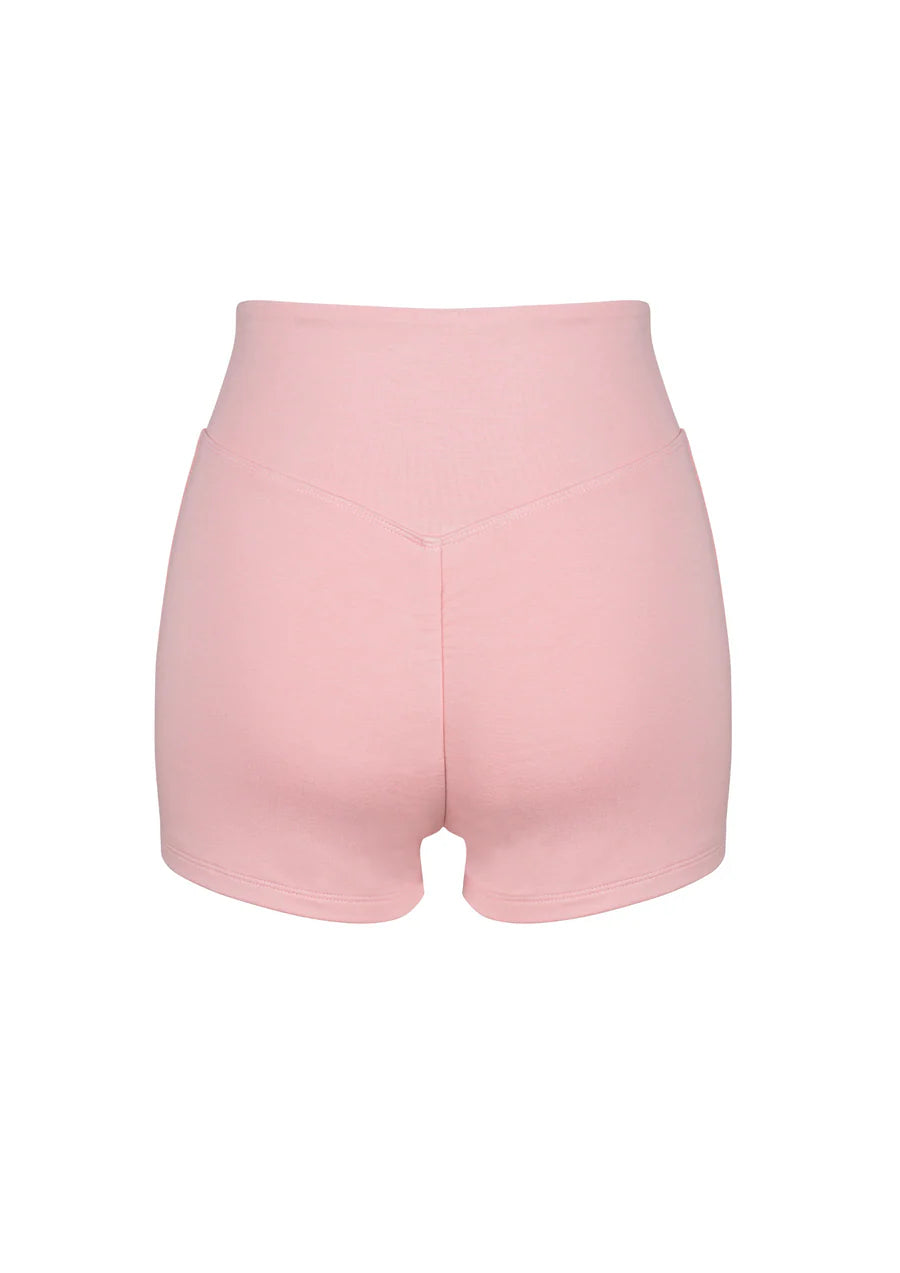 WearRame Nyx High Waist Shorts Blush full view