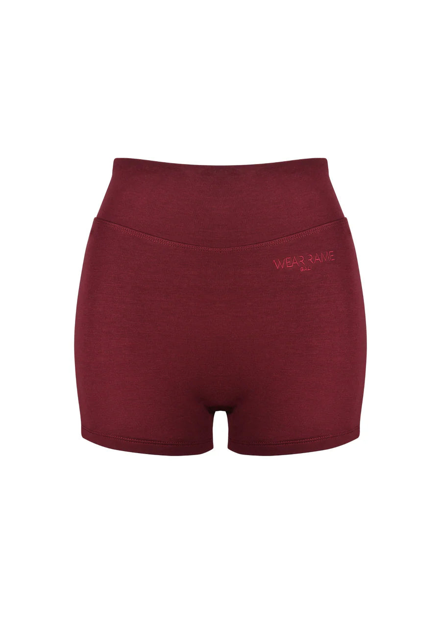 WearRame Nyx High Waist Shorts Burgundy available in Bangkok at LAY EmSphere