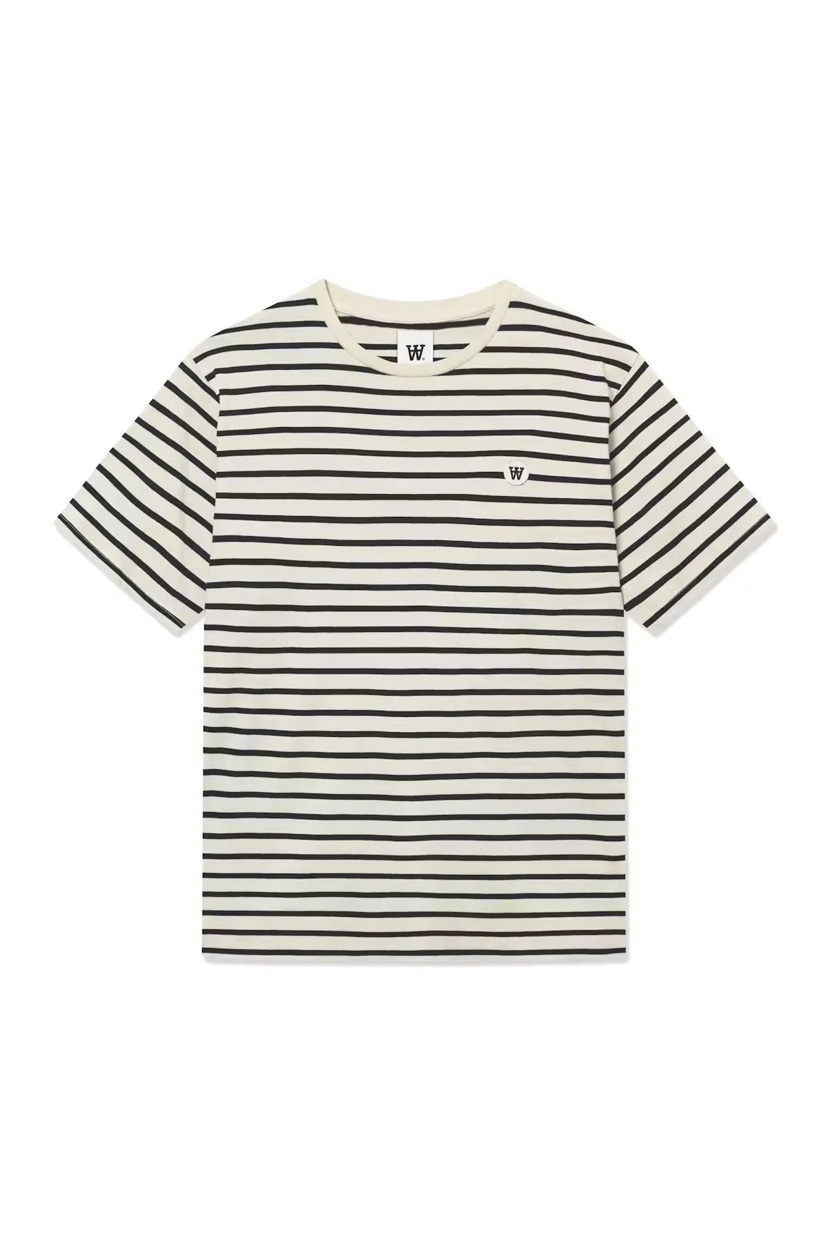 Wood Wood Ace Stripe T-Shirt Black Beauty front view