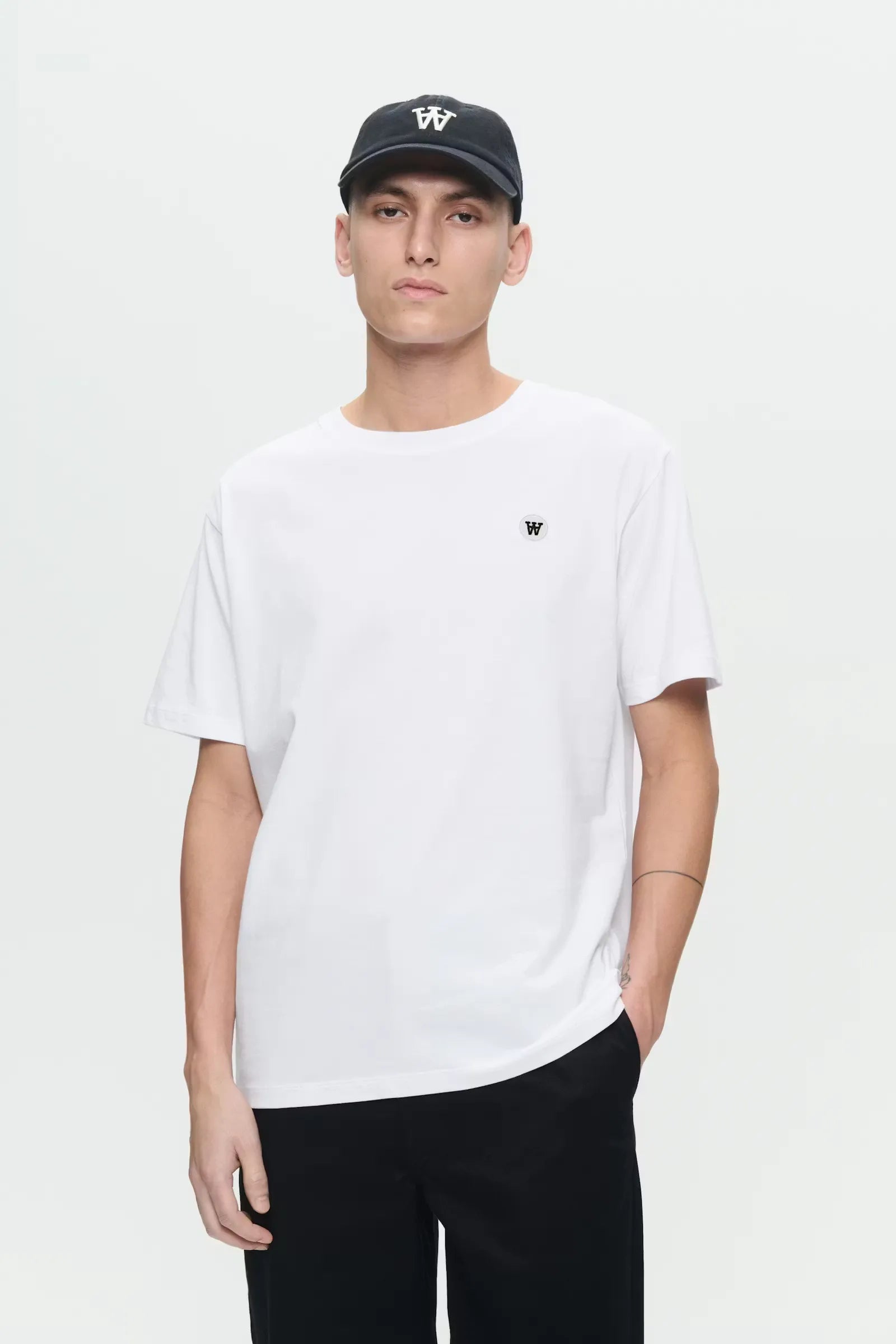 Wood Wood Ace T-Shirt White worn by model