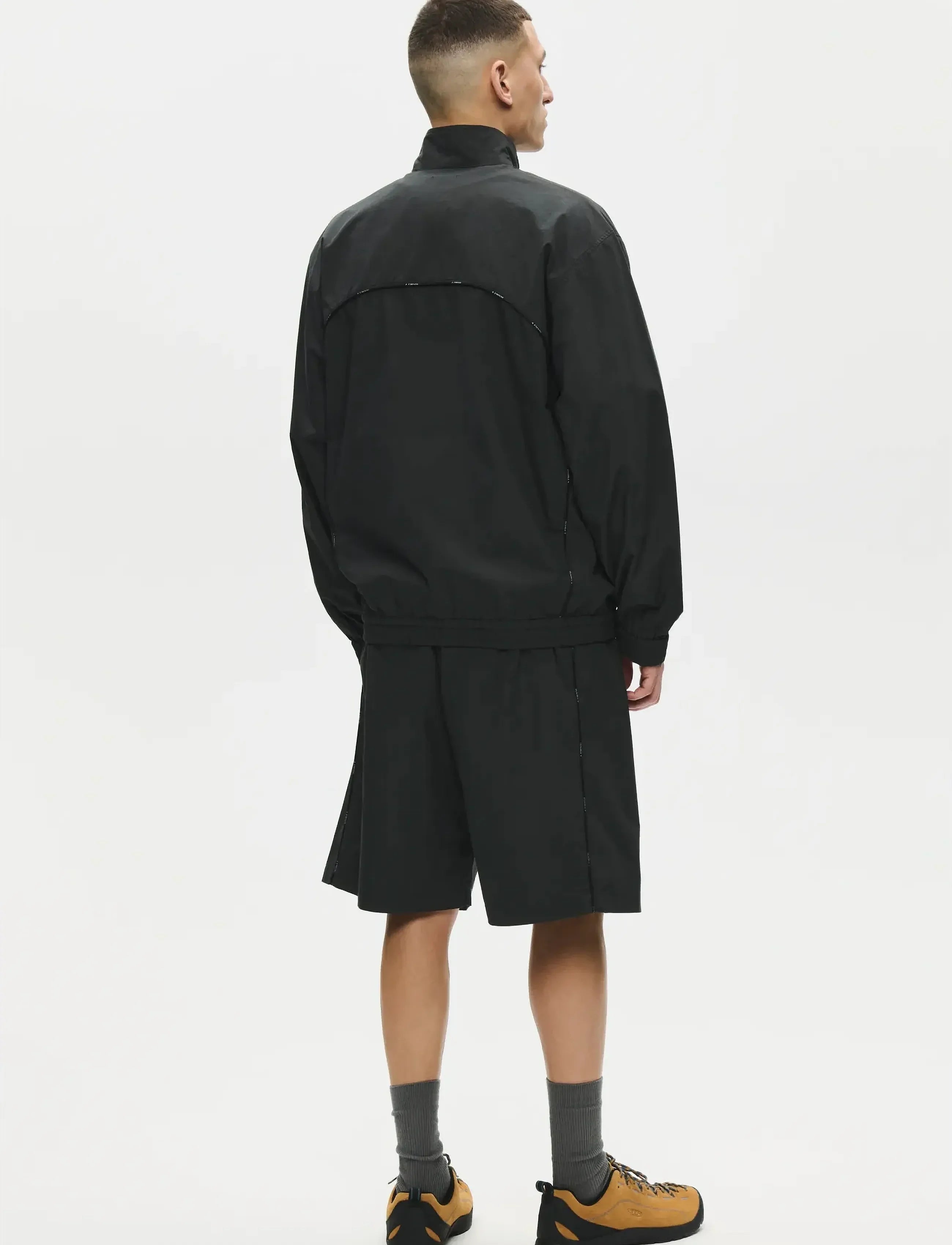 Back view of model wearing Wood Wood Frankie X Jacket