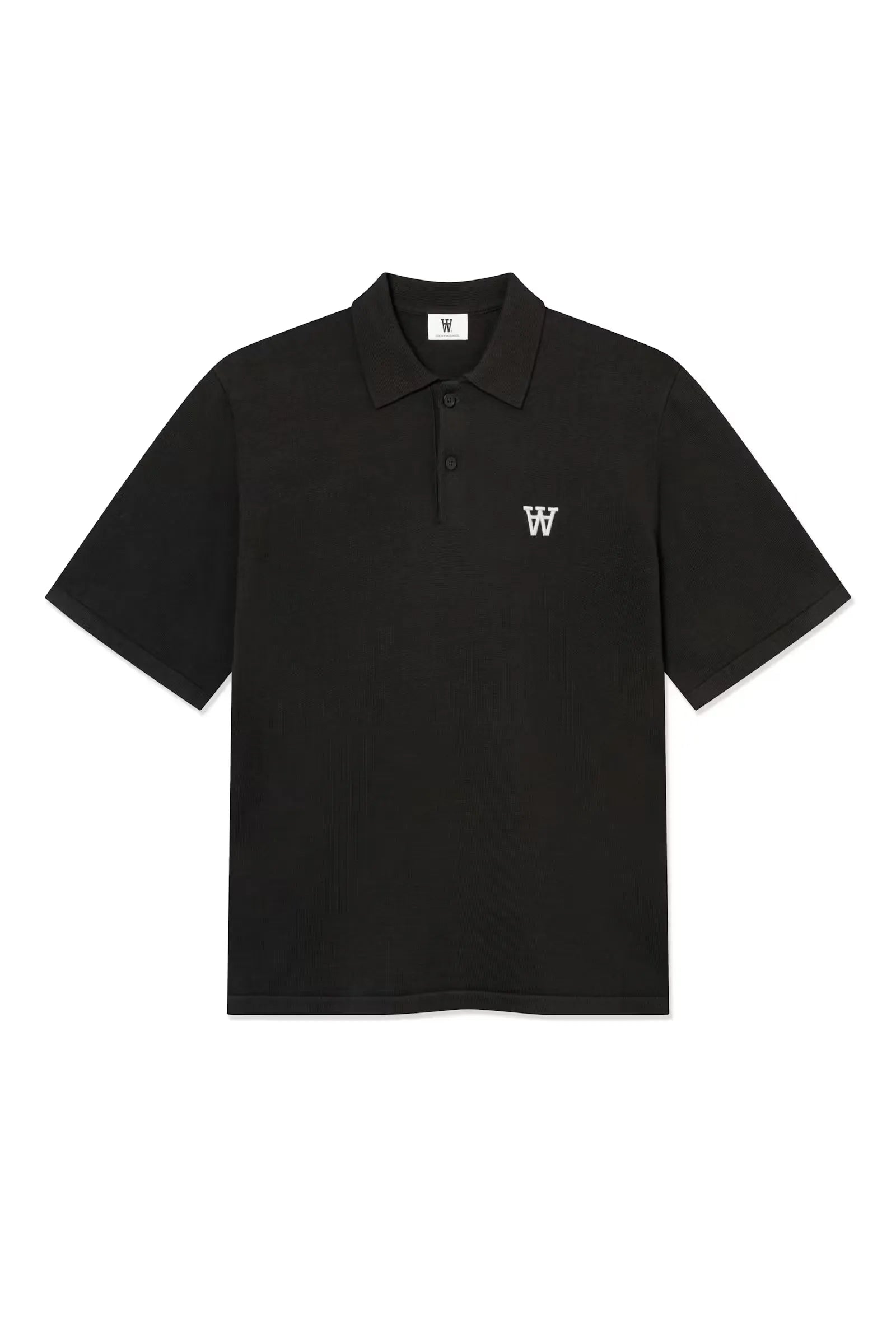 Wood Wood Mikkel Poloshirt Pirate Black front view