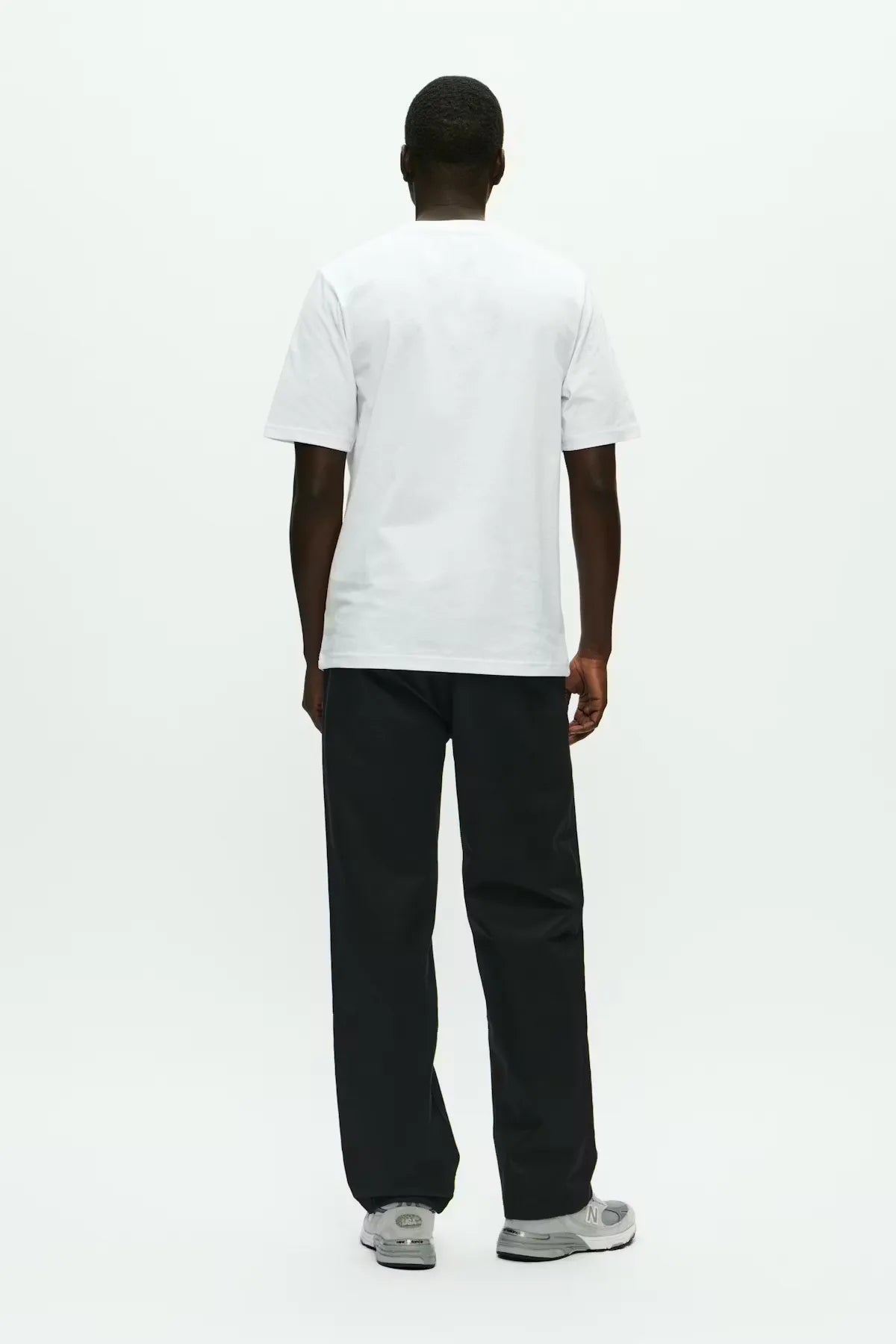 Wood Wood WW Bobby T-Shirt Bright White back view on model
