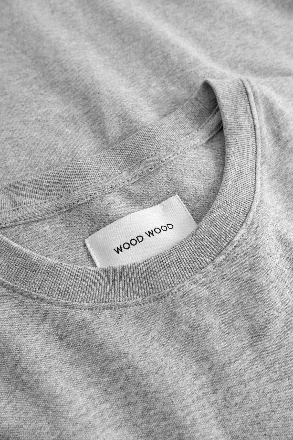 Wood Wood WW Bobby T-Shirt Gray neckline detail