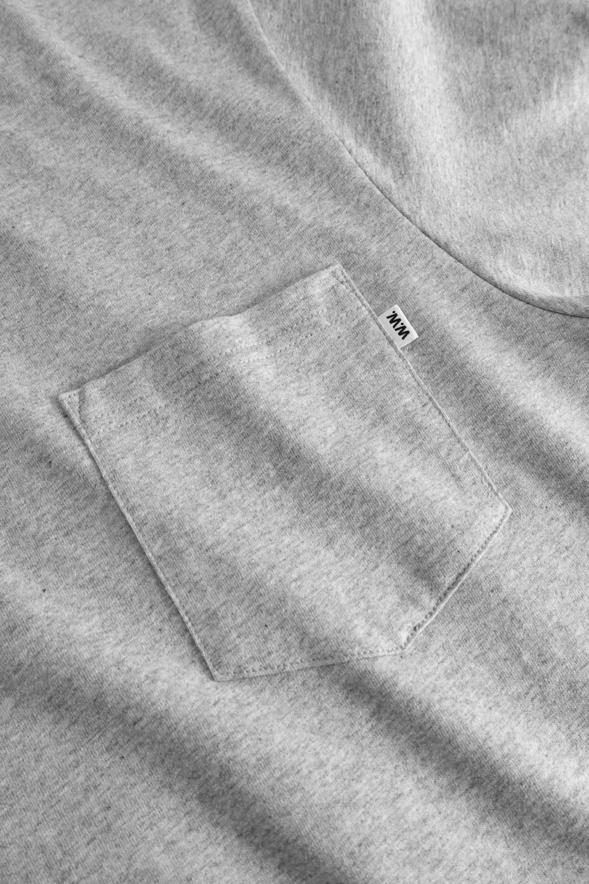Wood Wood WW Bobby T-Shirt Gray chest pocket detail