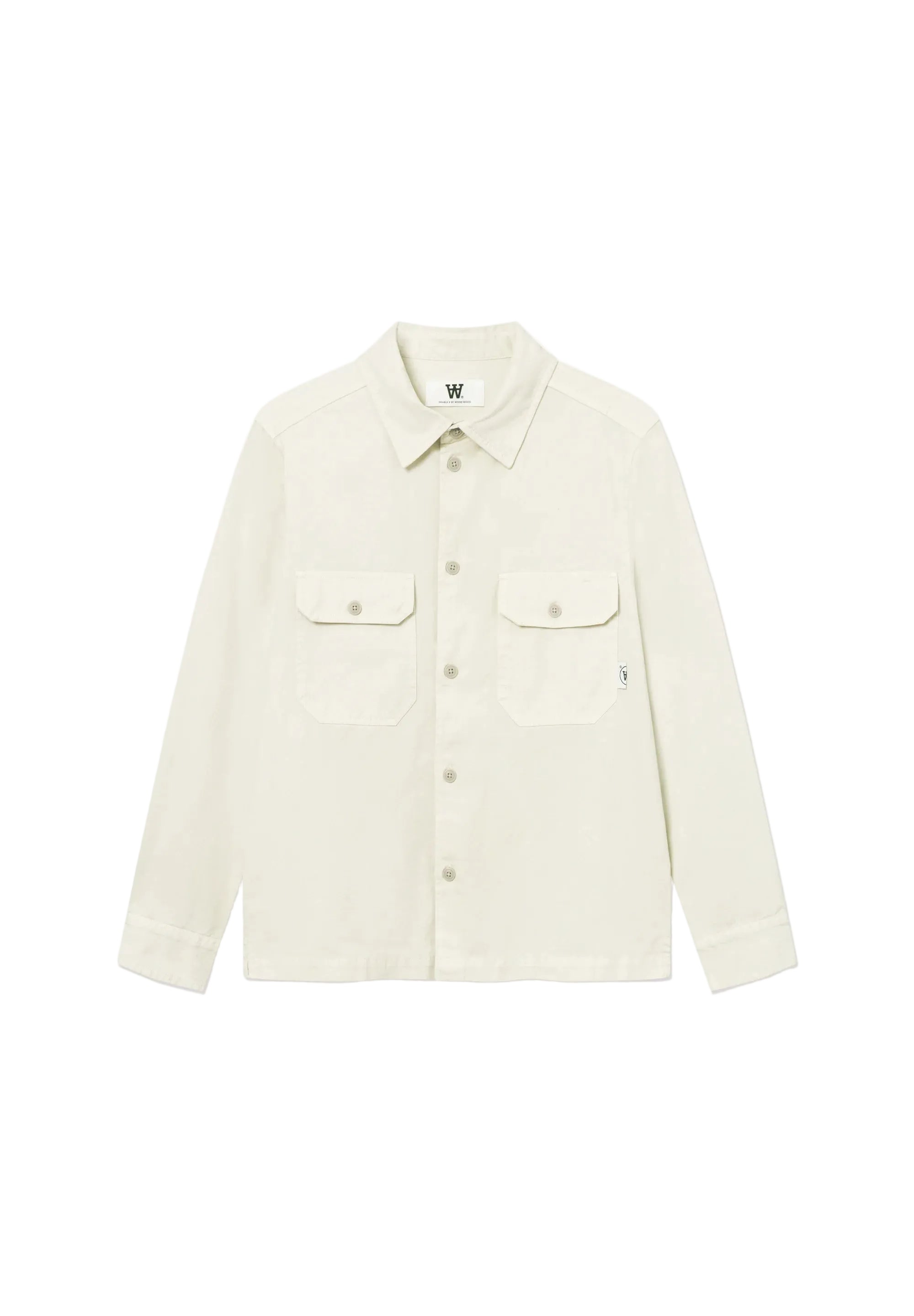 Wood Wood WW Clay X Overshirt Silver Birch front view
