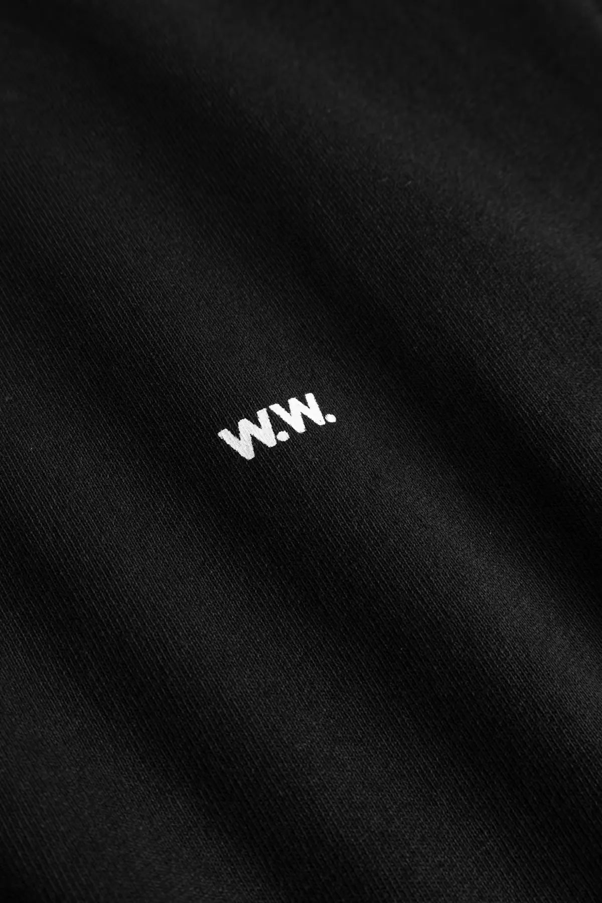 Wood Wood WW Essential T-Shirt Black chest logo detail
