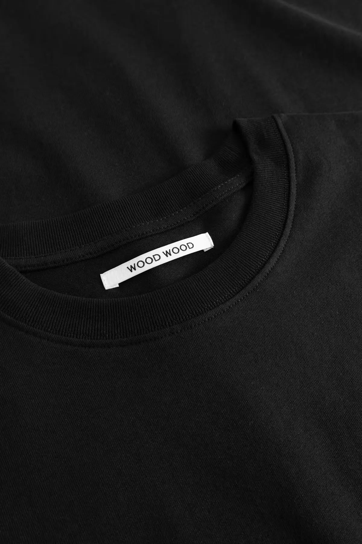 Wood Wood WW Essential T-Shirt Black neckline detail