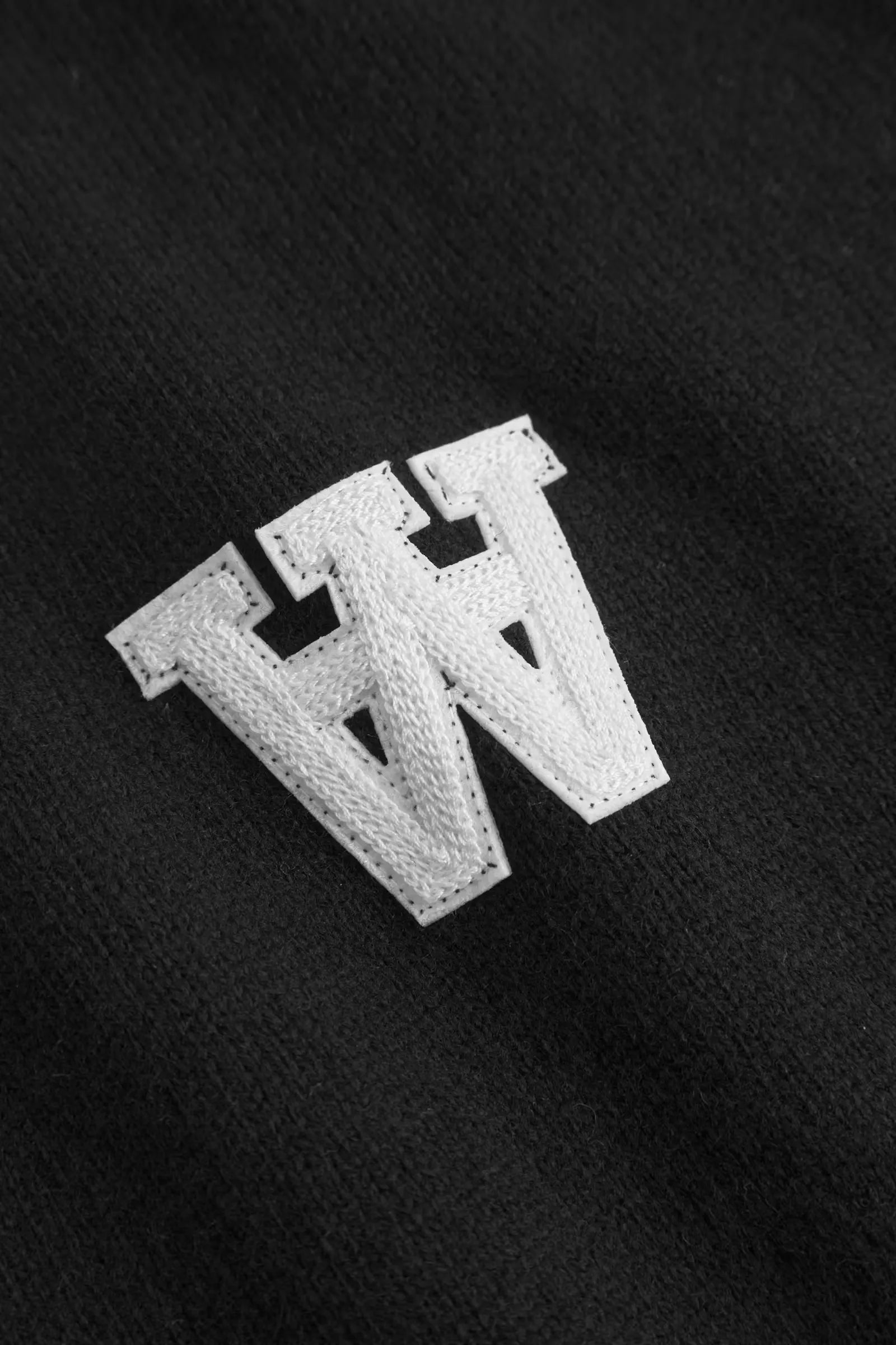 Wood Wood WW Tay Cardigan Black chest logo detail