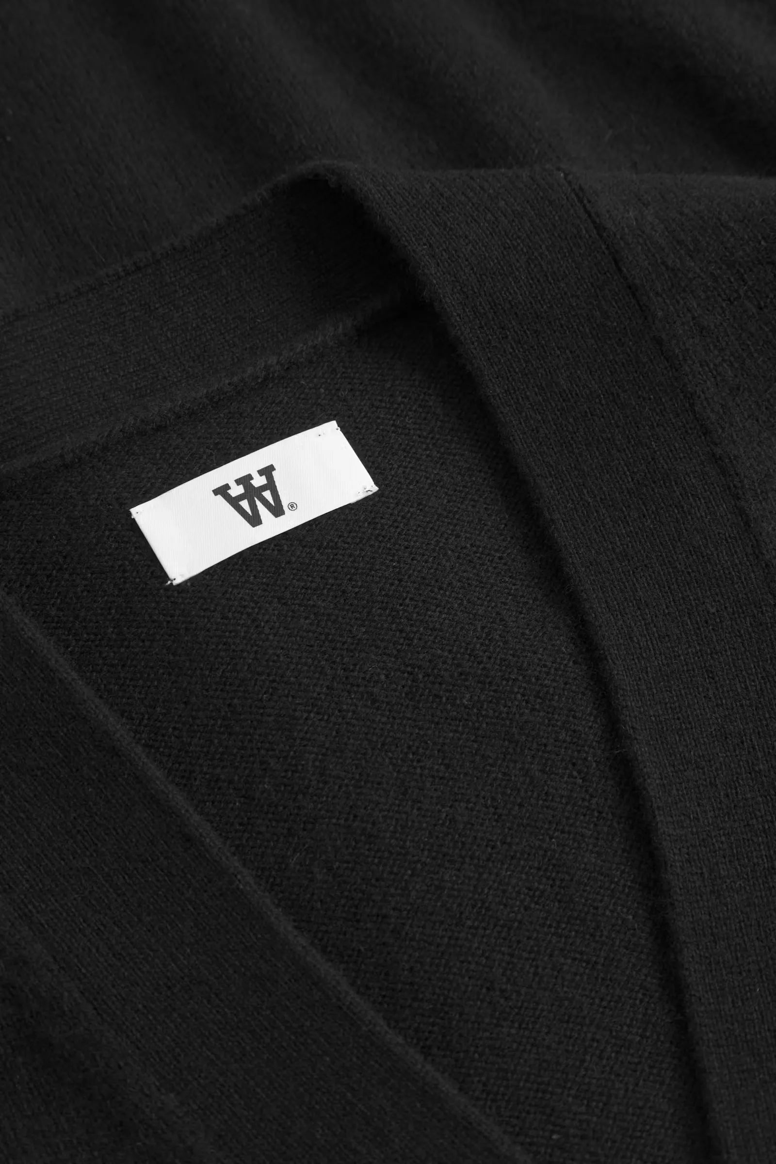 Wood Wood WW Tay Cardigan Black neckline detail