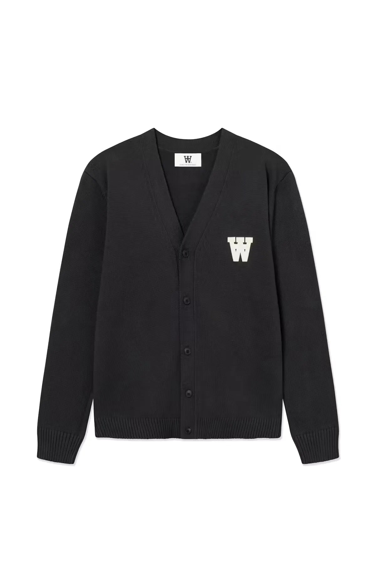 Wood Wood WW Tay Cardigan Pirate Black front view