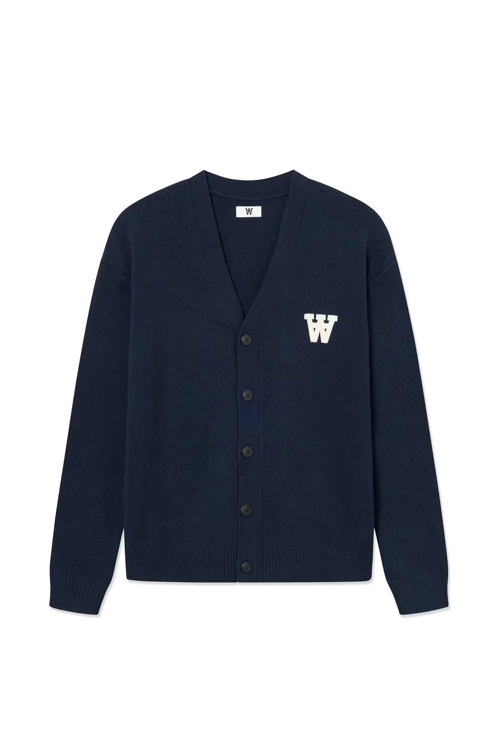 Wood Wood WW Tay Cardigan Salute Blue front view