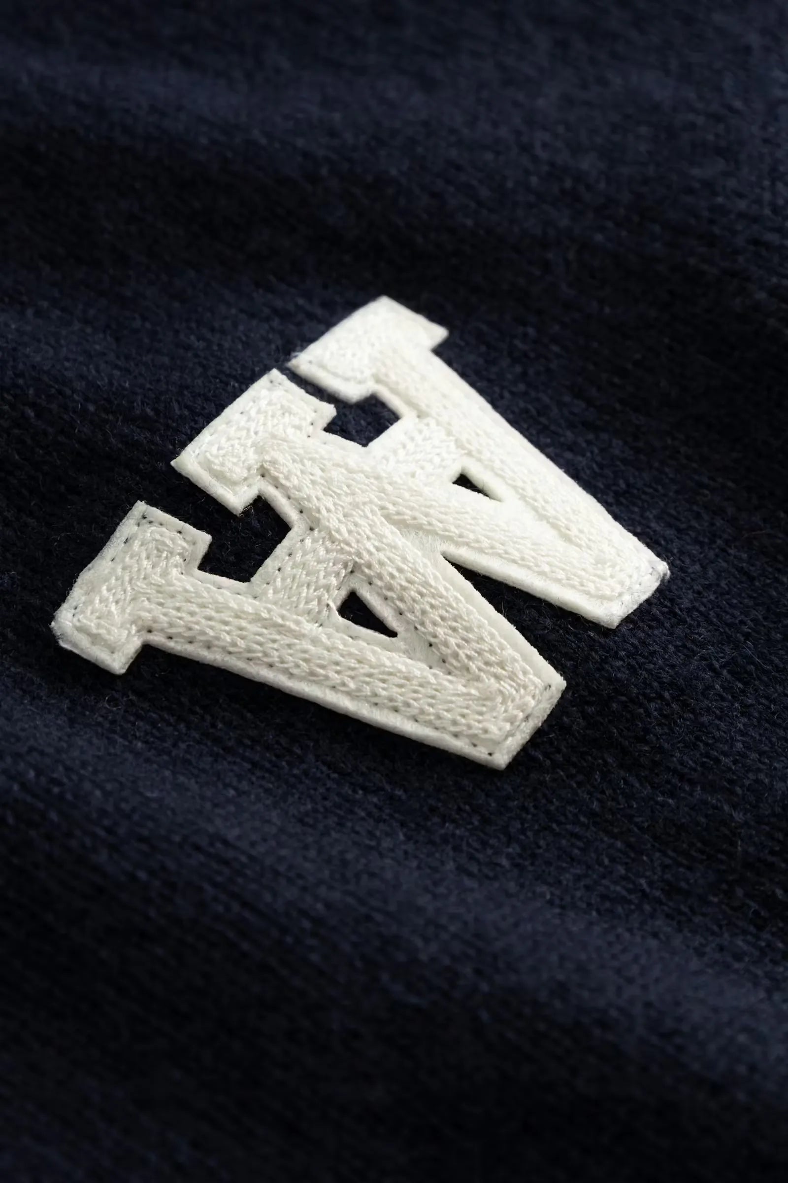 Wood Wood WW Tay Cardigan Salute Blue chest logo detail