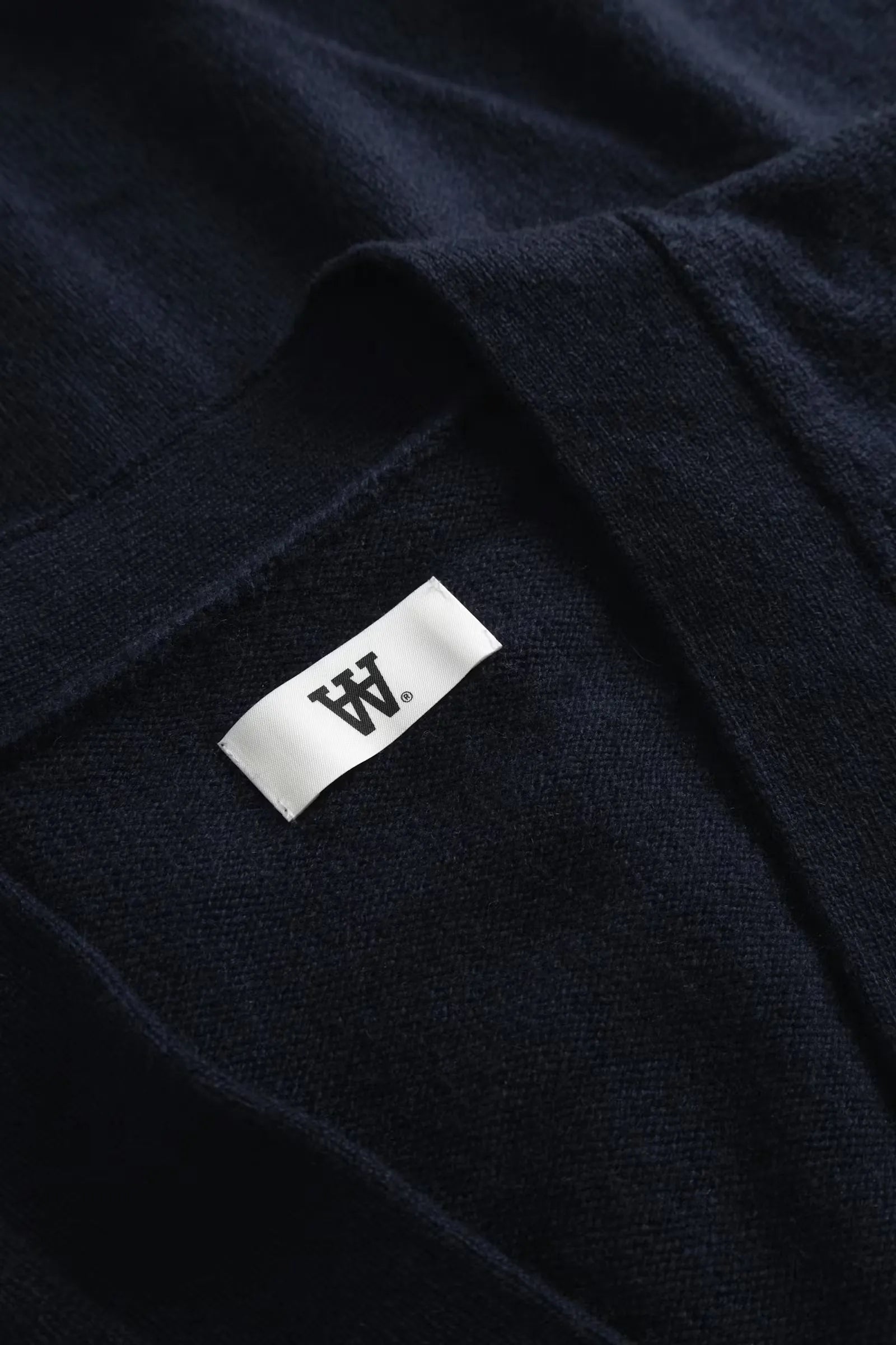 Wood Wood WW Tay Cardigan Salute Blue neckline detail