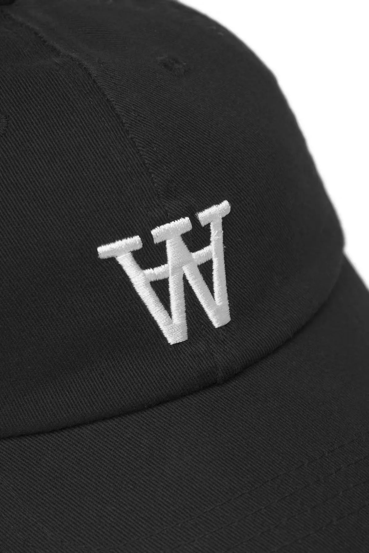 Close-up logo detail of Wood Wood WWEli Cap
