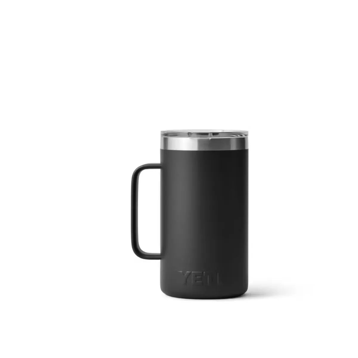 Side view of YETI Rambler Mug with MagSlider Lid Black 24 Oz