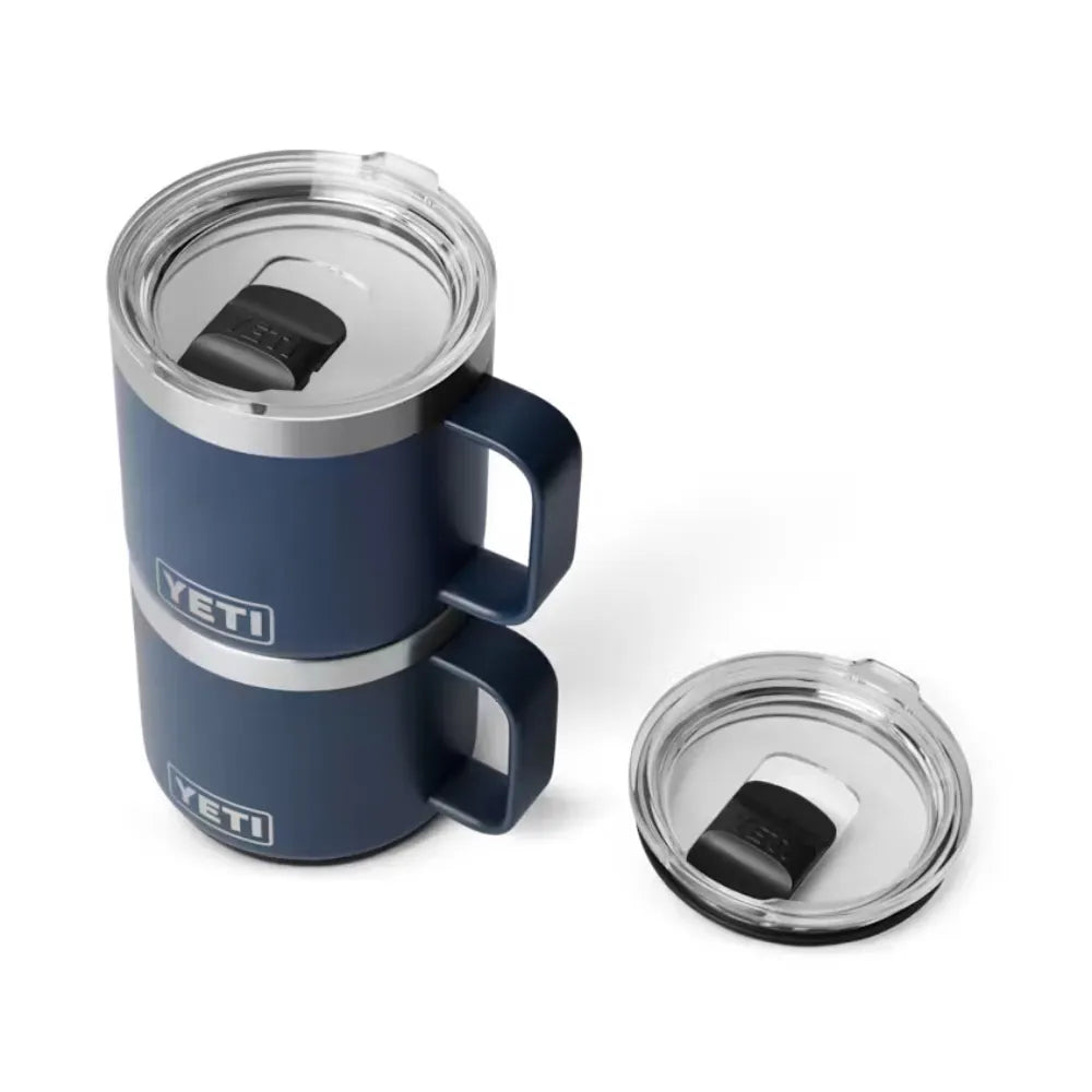 MagSlider lid detail of YETI Rambler Mug with MagSlider Lid Black Stone 14 Oz